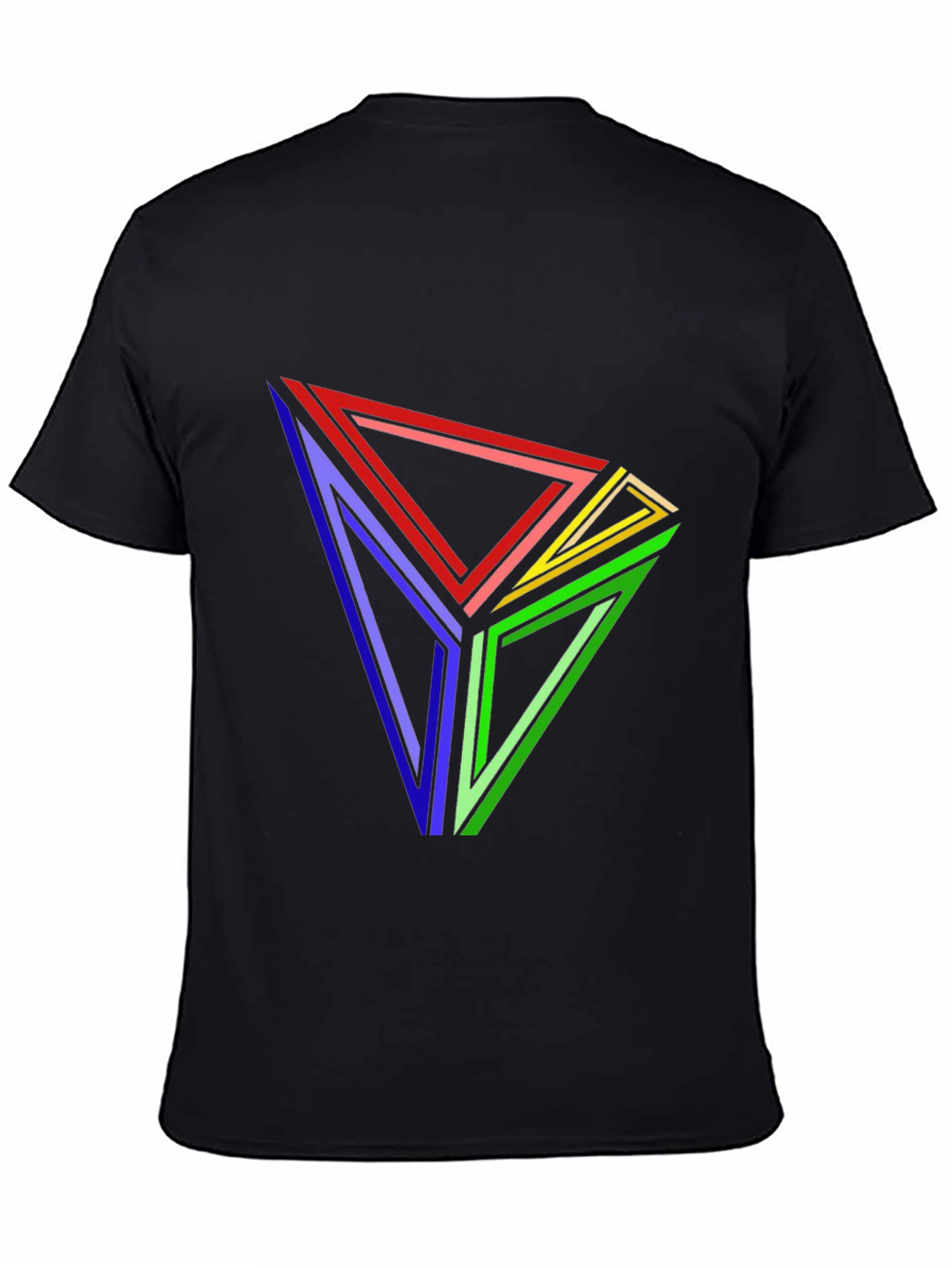 Geometric Triangle T-Shirt - Abstract Illusion Tee