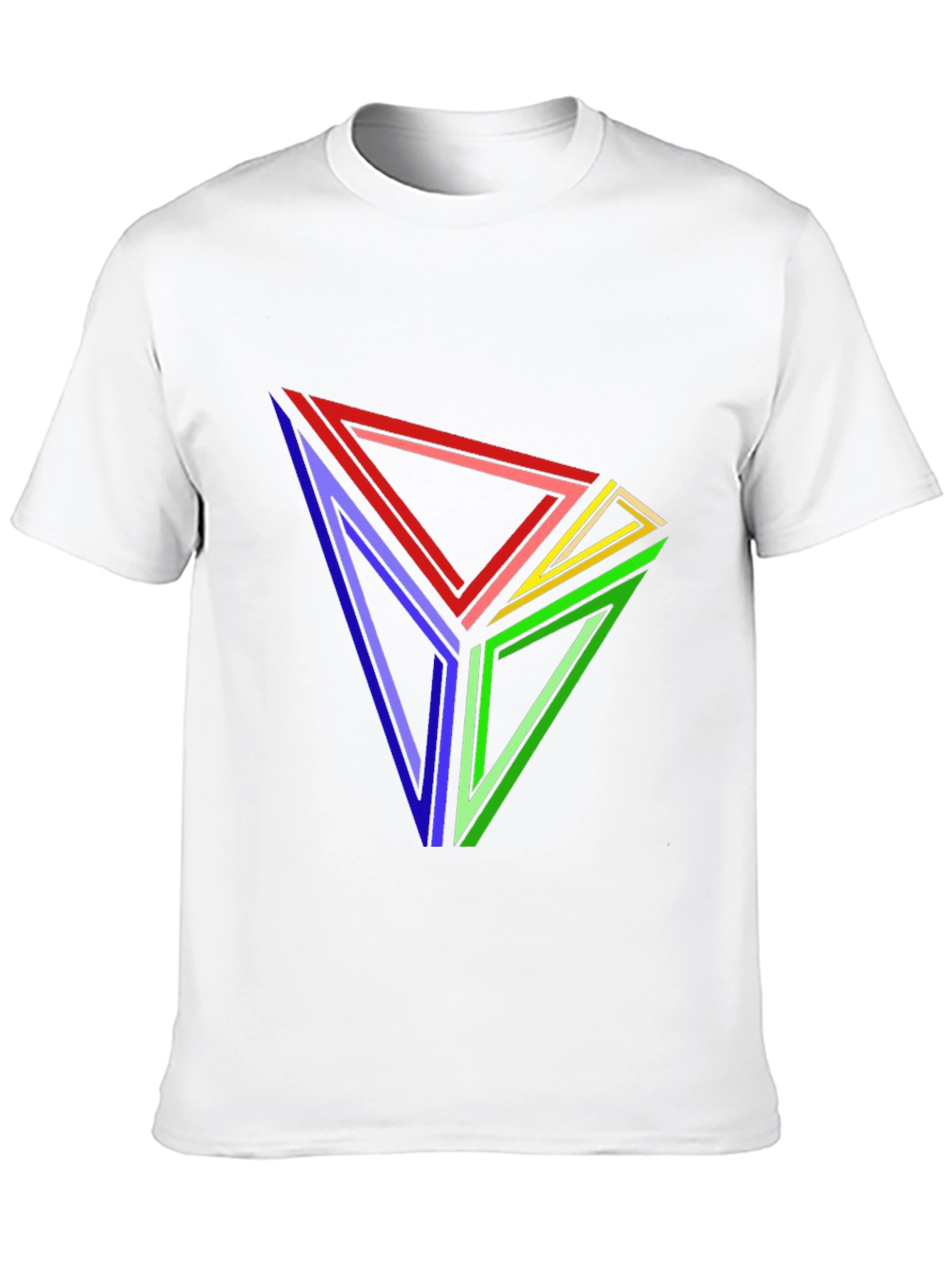 Geometric Triangle T-Shirt - Abstract Illusion Tee