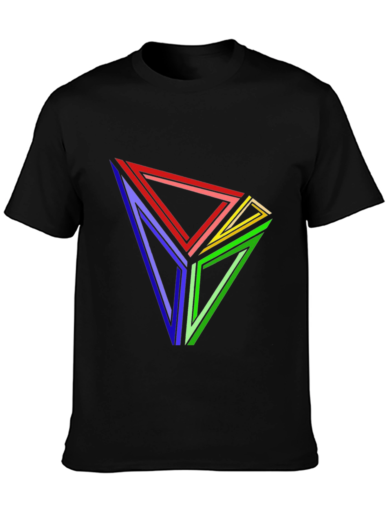 Geometric Triangle T-Shirt - Abstract Illusion Tee