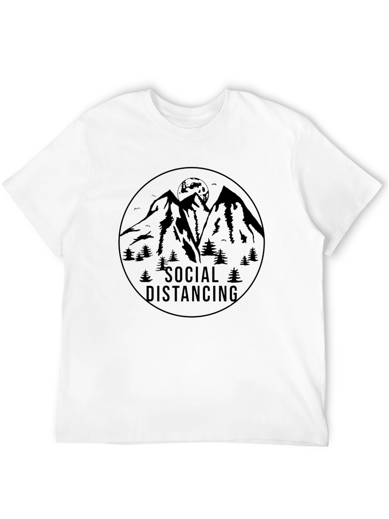 Social Distancing Mountain Graphic Tee