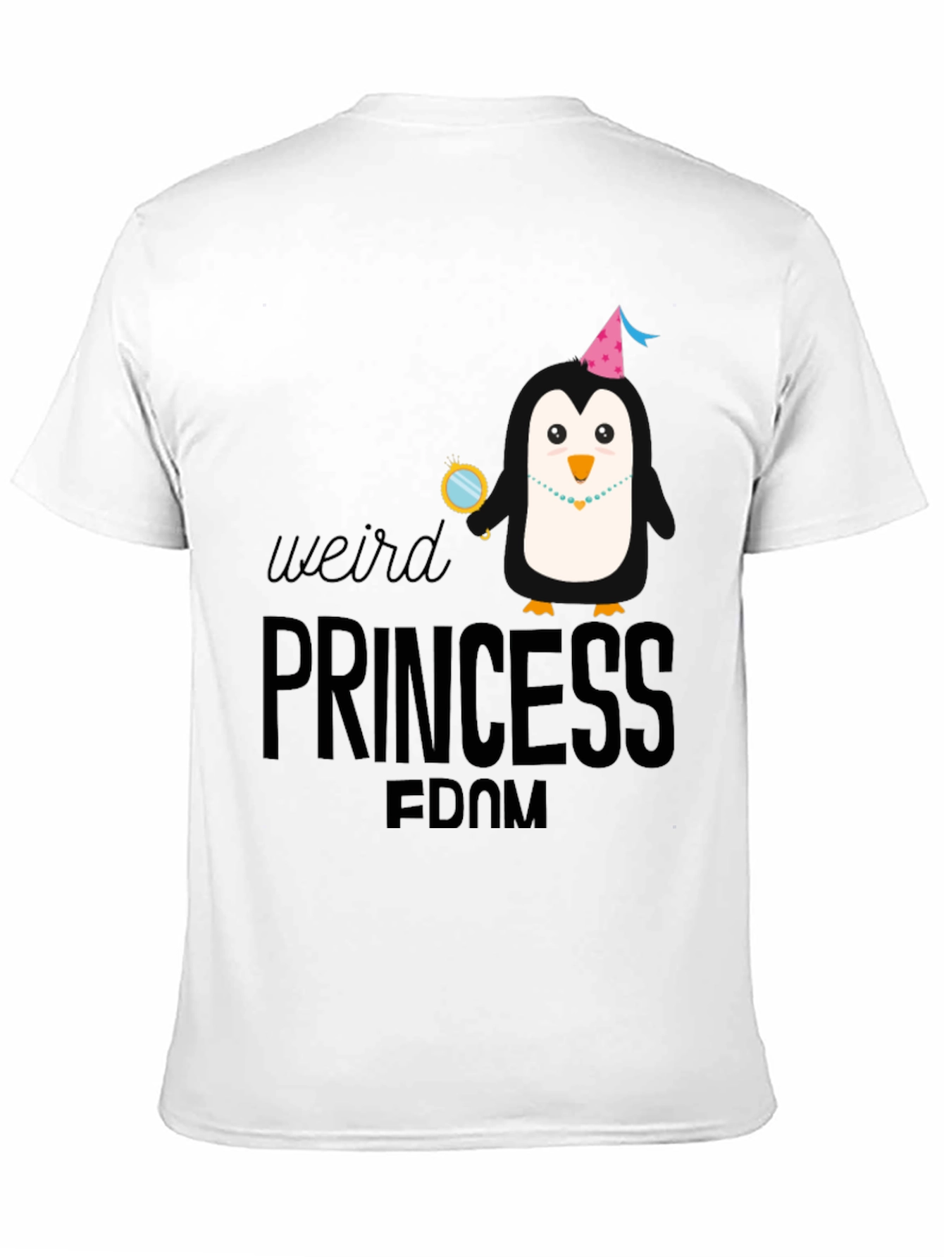 Weird Princess Penguin T-Shirt - Black