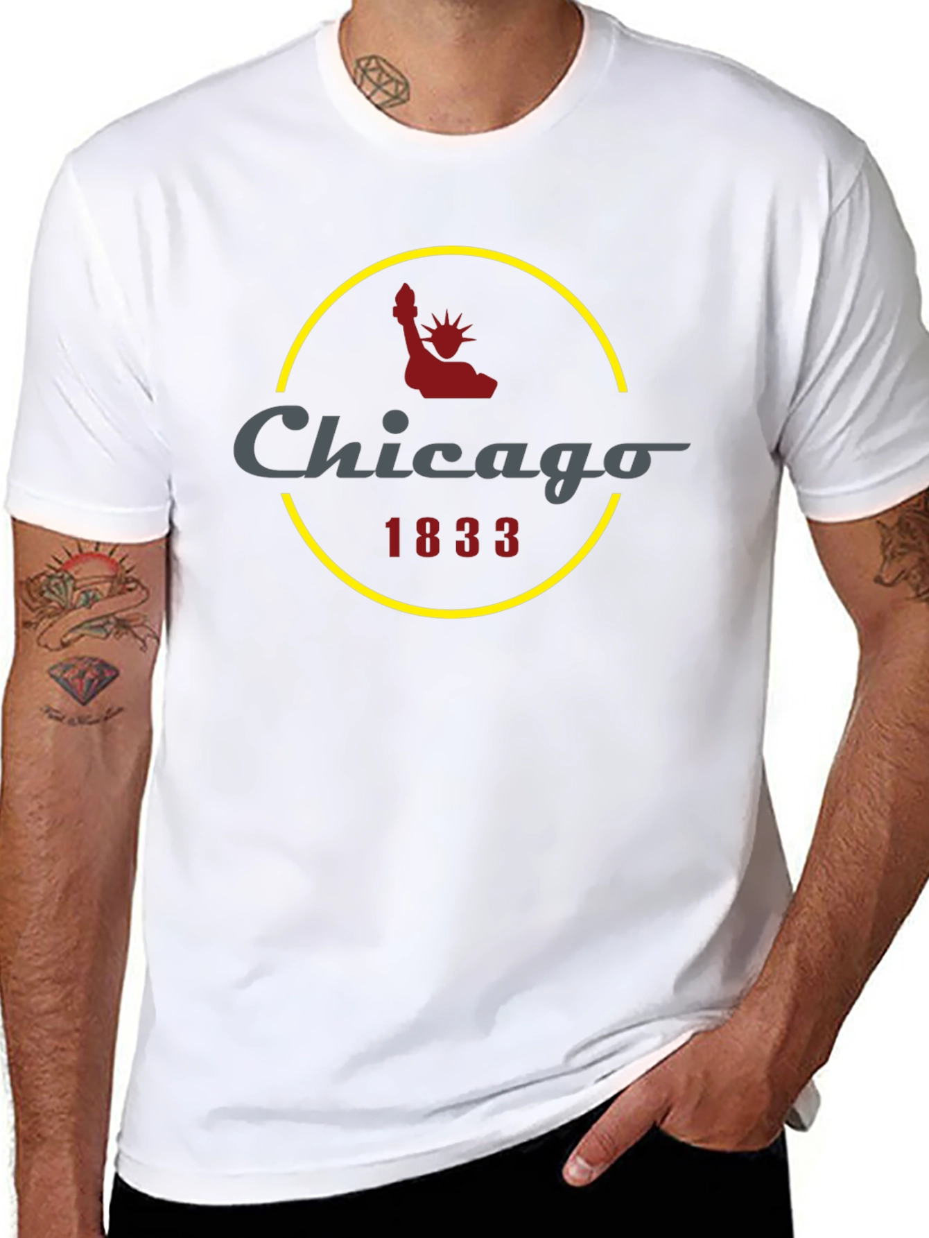 Chicago 1833 Graphic Tee - Black T-Shirt