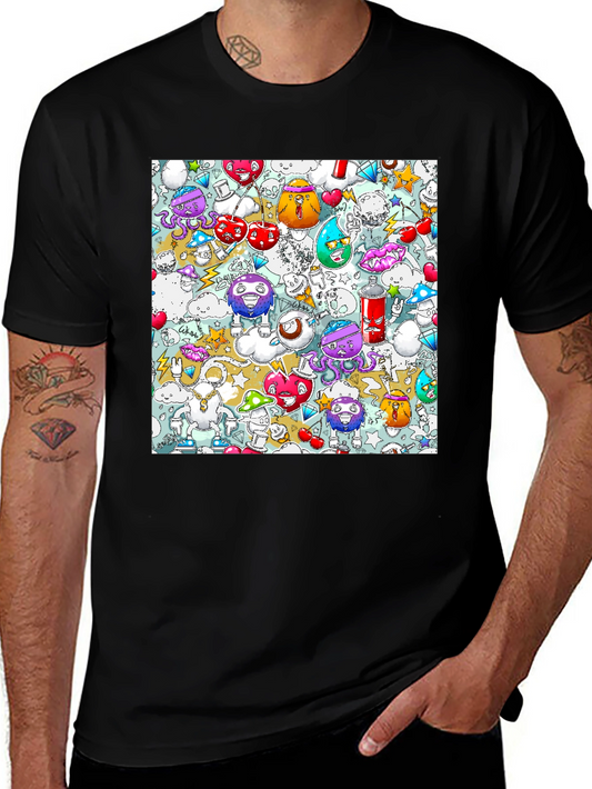 Doodle Cartoon T-Shirt Unique Funky Design