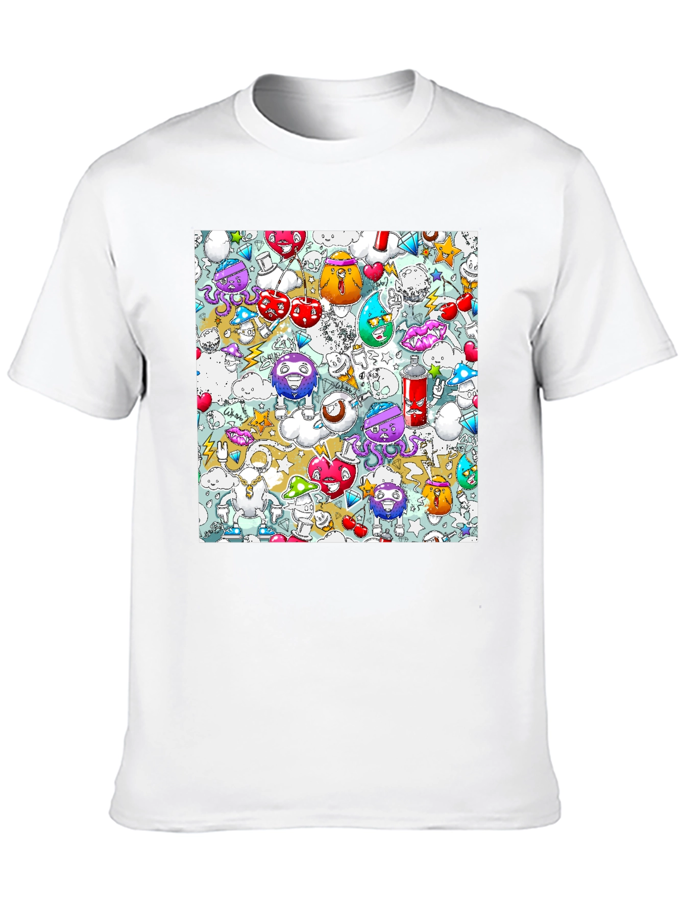 Doodle Cartoon T-Shirt Unique Funky Design