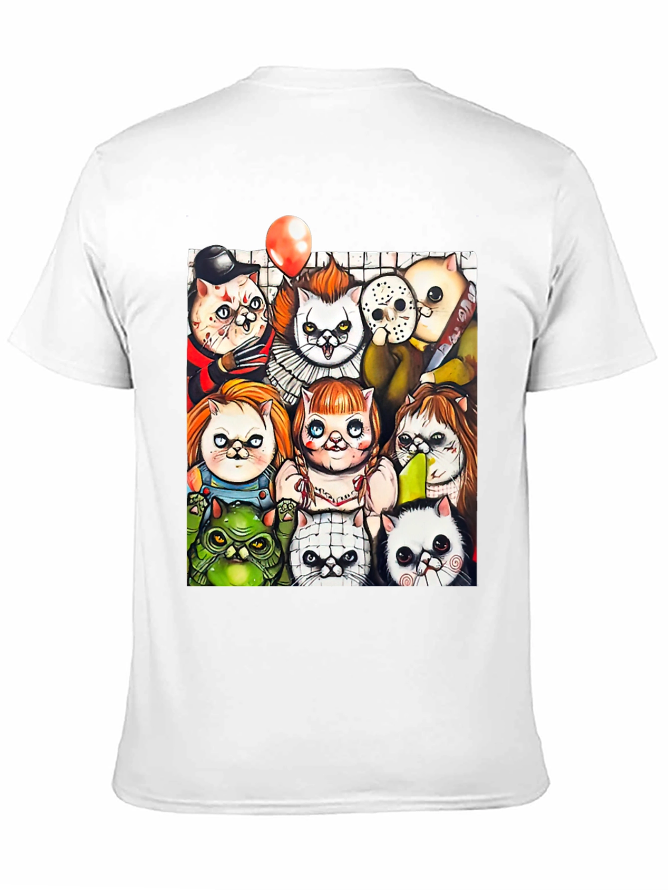 Horror Movie Cats Black T-Shirt