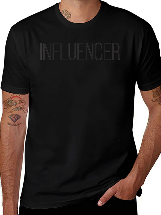 Black Influencer T-Shirt | Stylish Crew Neck Tee