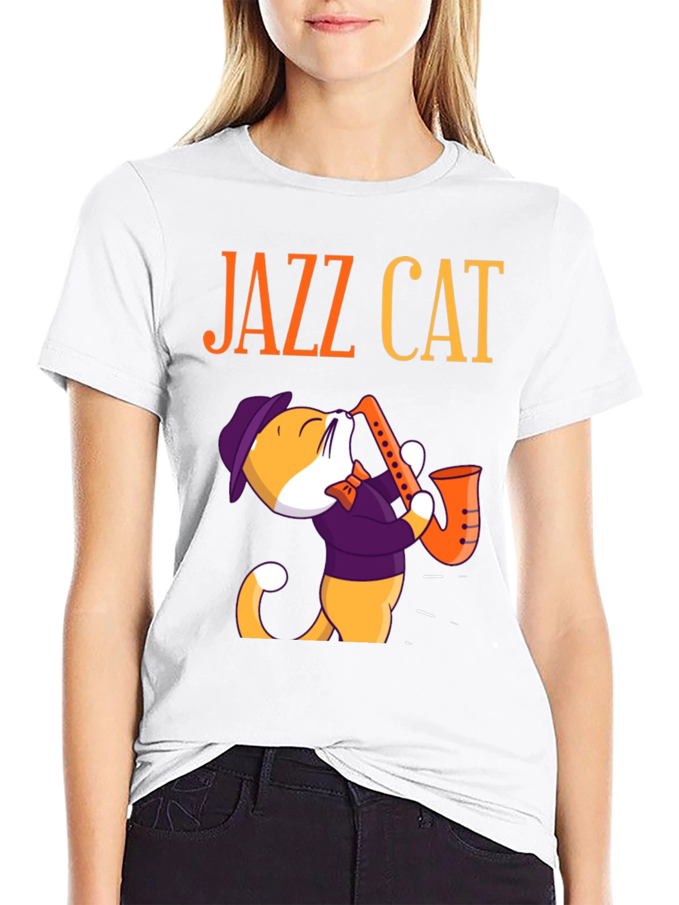 Jazz Cat Graphic T-Shirt