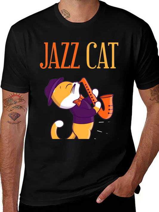 Jazz Cat Graphic T-Shirt