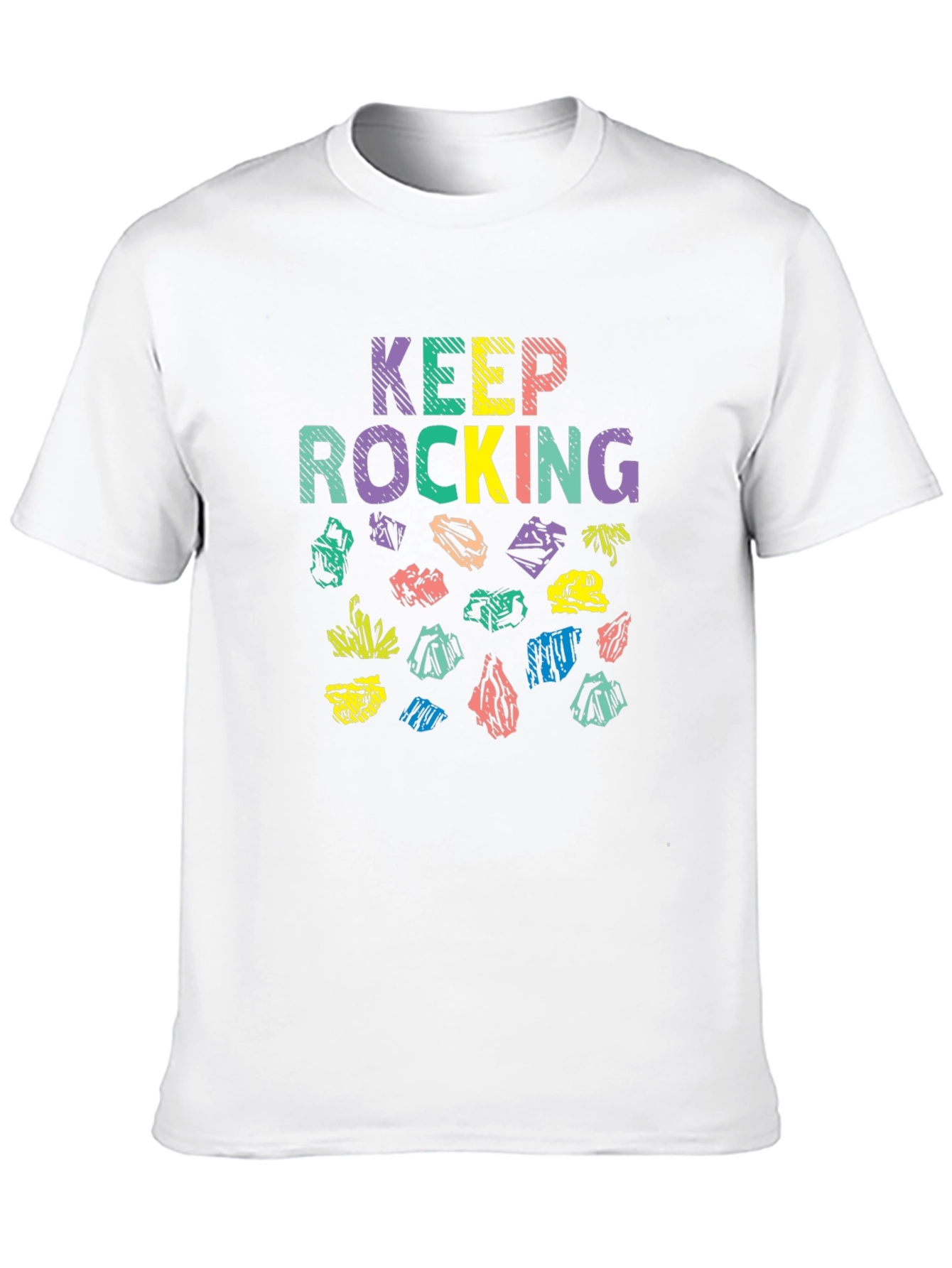 Keep Rocking Graphic Tee - Mineral Print T-Shirt
