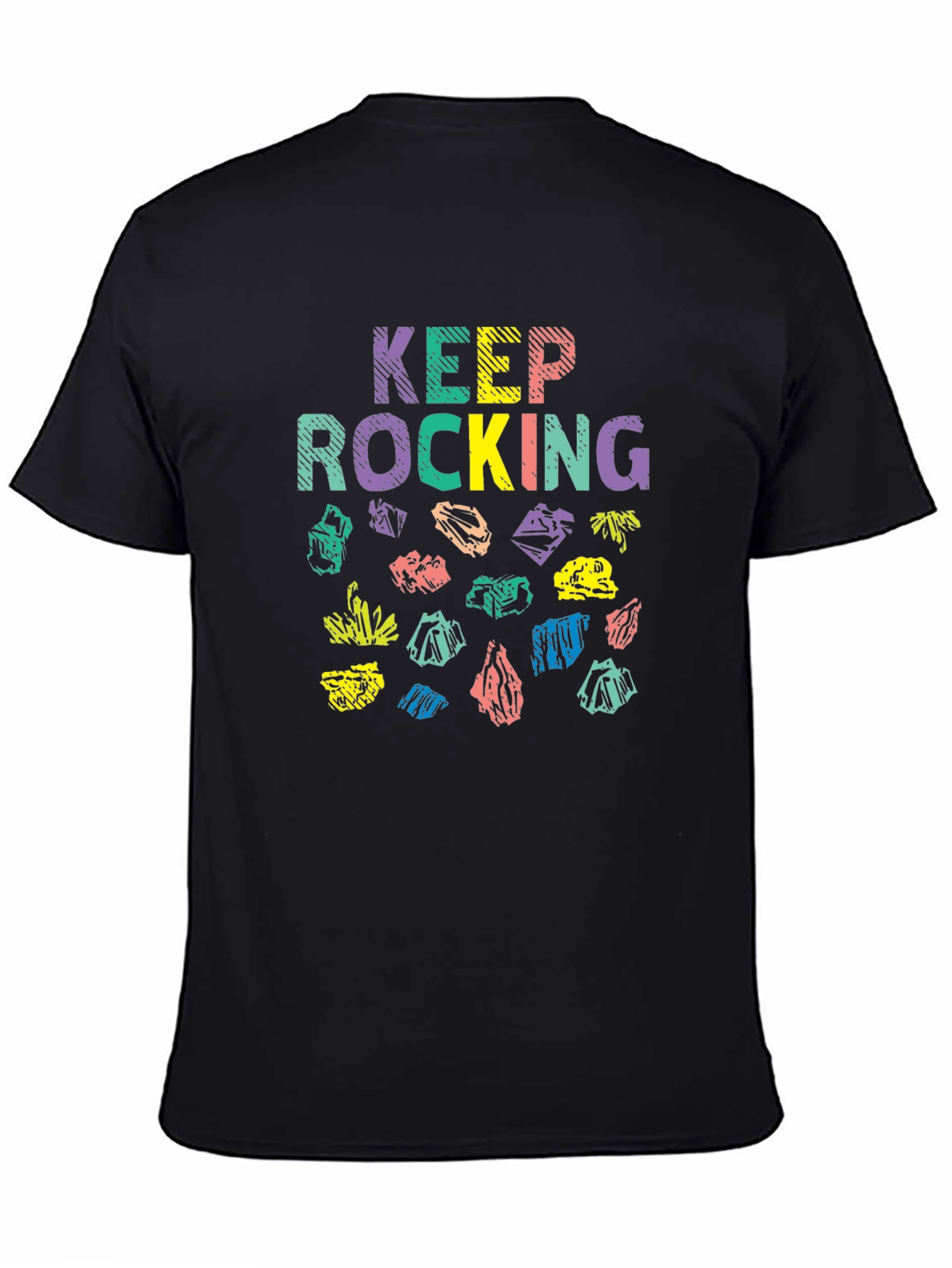 Keep Rocking Graphic Tee - Mineral Print T-Shirt