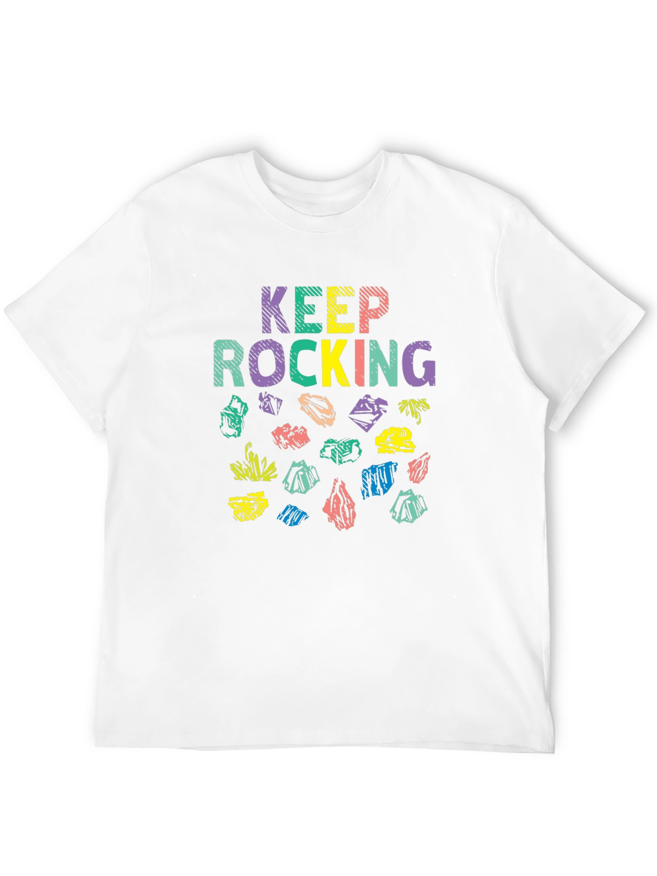 Keep Rocking Graphic Tee - Mineral Print T-Shirt