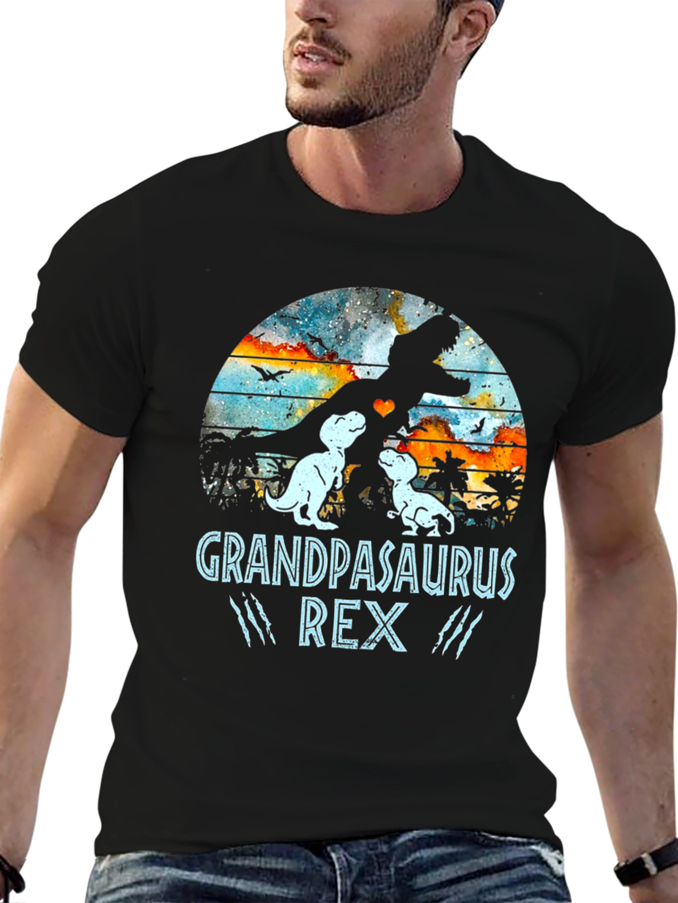 Grandpasaurus Rex T-Shirt - Dino Dad Tee