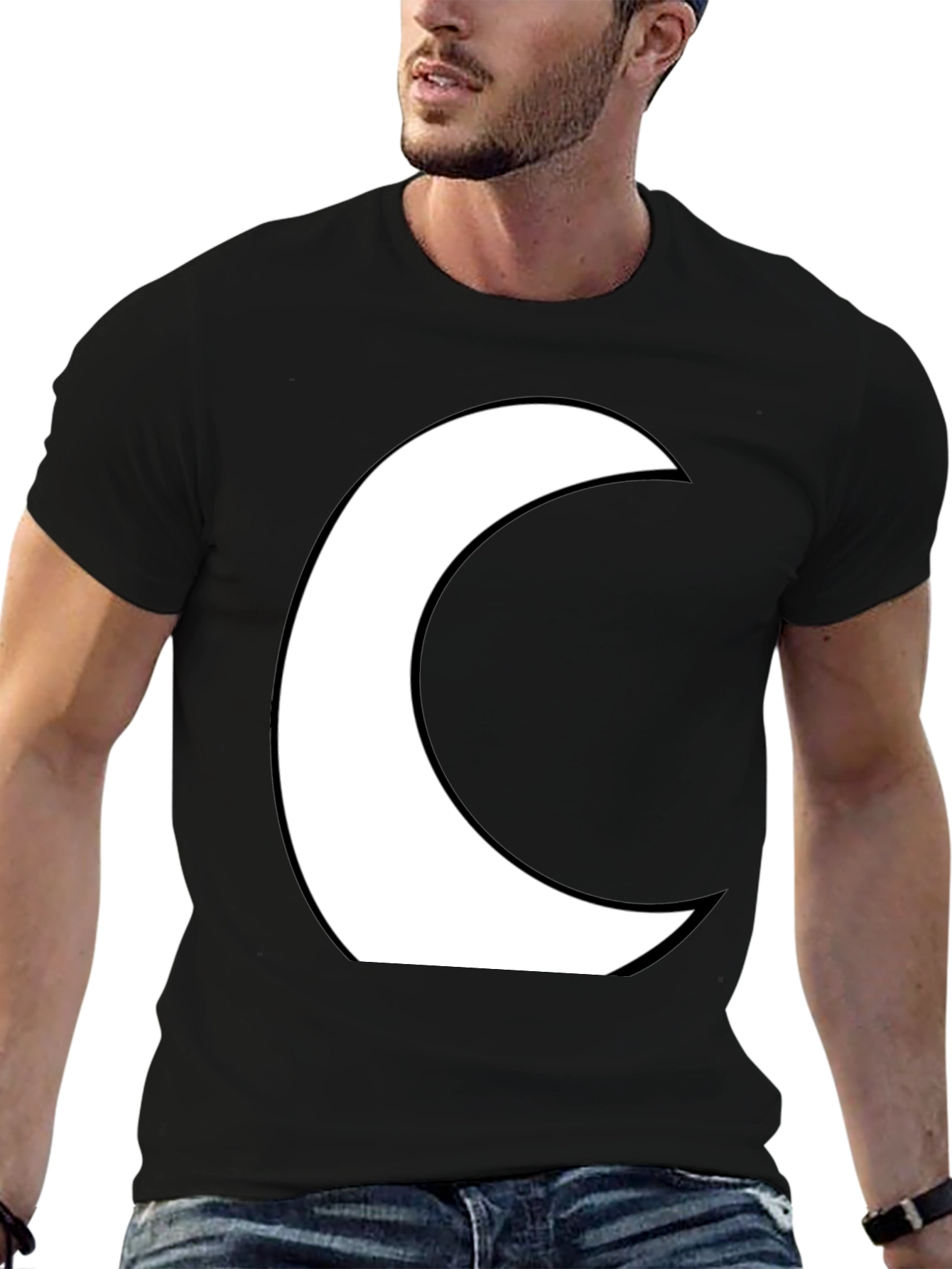Moon Crescent Black Graphic Tee
