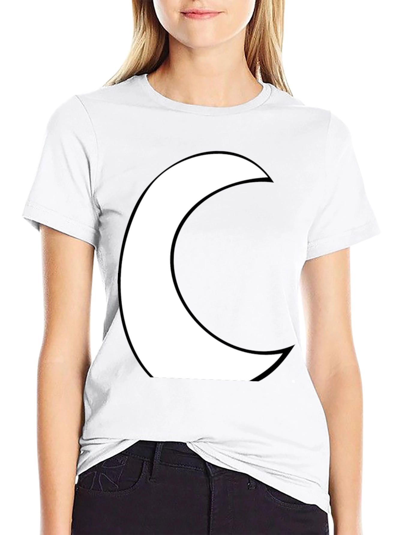 Moon Crescent Black Graphic Tee