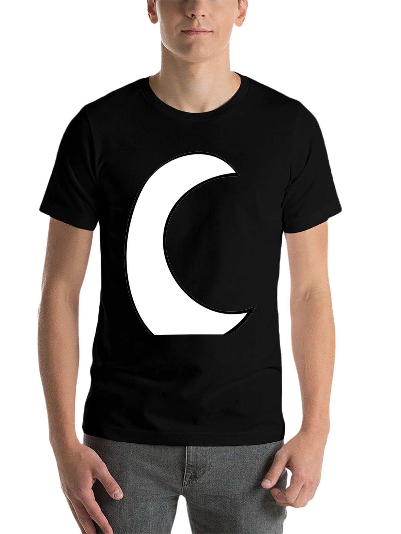 Moon Crescent Black Graphic Tee
