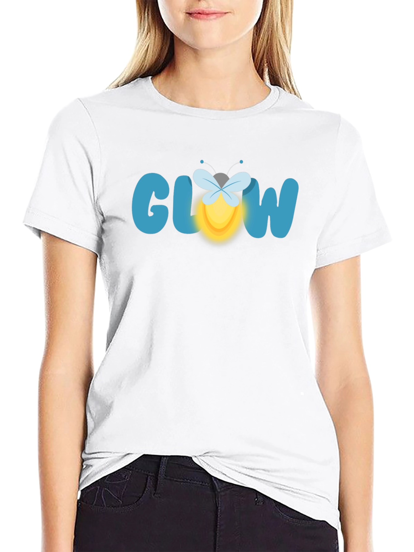 Glow Firefly Graphic Tee - Black