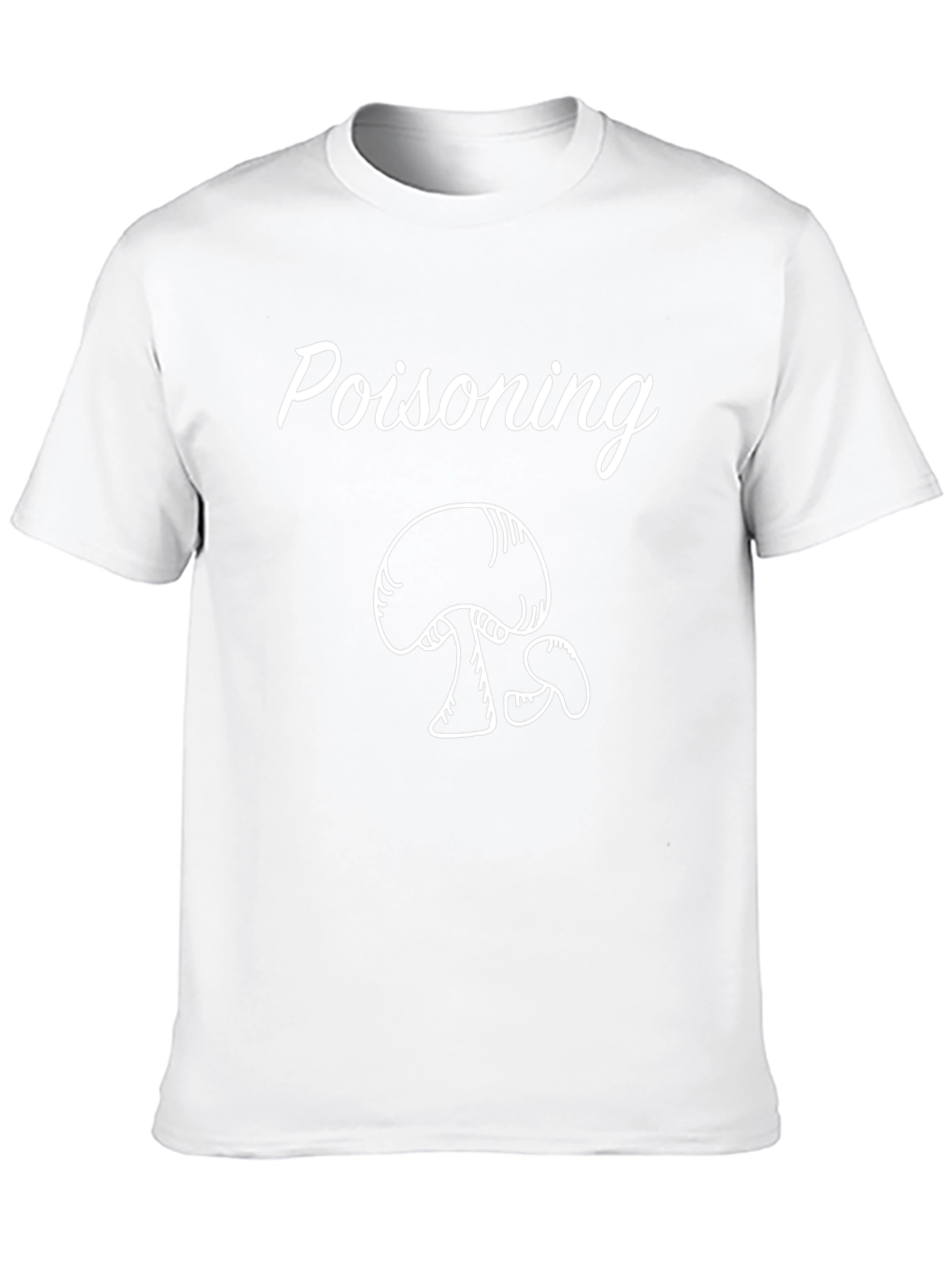 Poisoning Mushroom Graphic Black T-Shirt