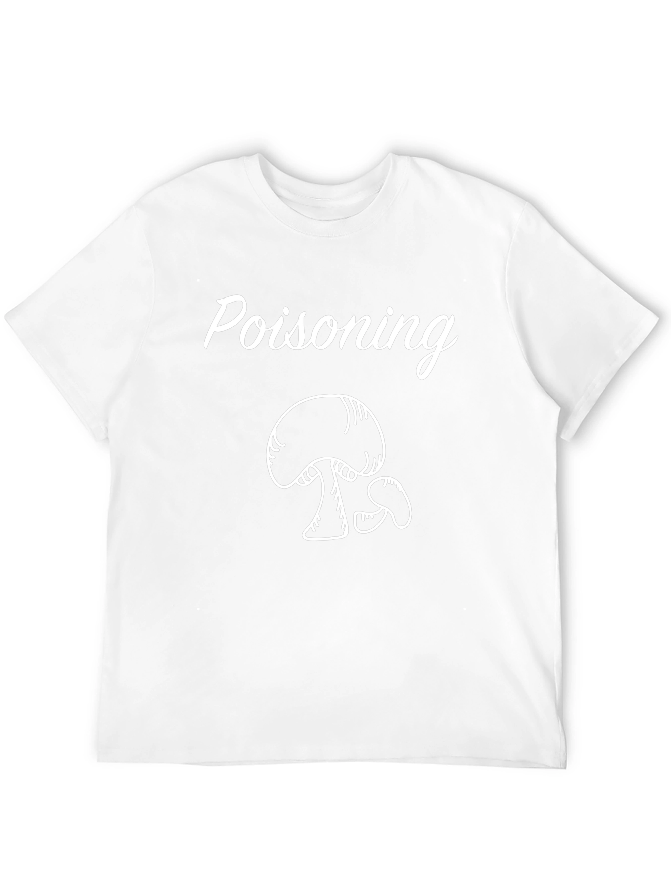 Poisoning Mushroom Graphic Black T-Shirt