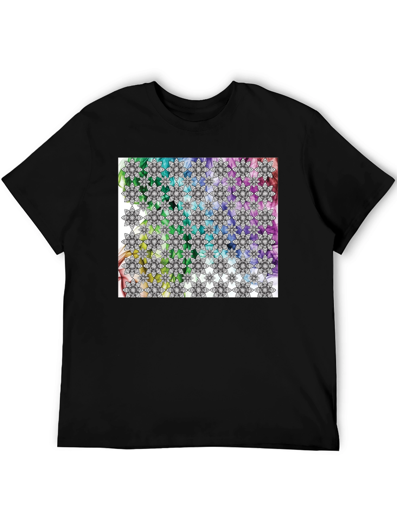Floral Rainbow Pattern T-Shirt