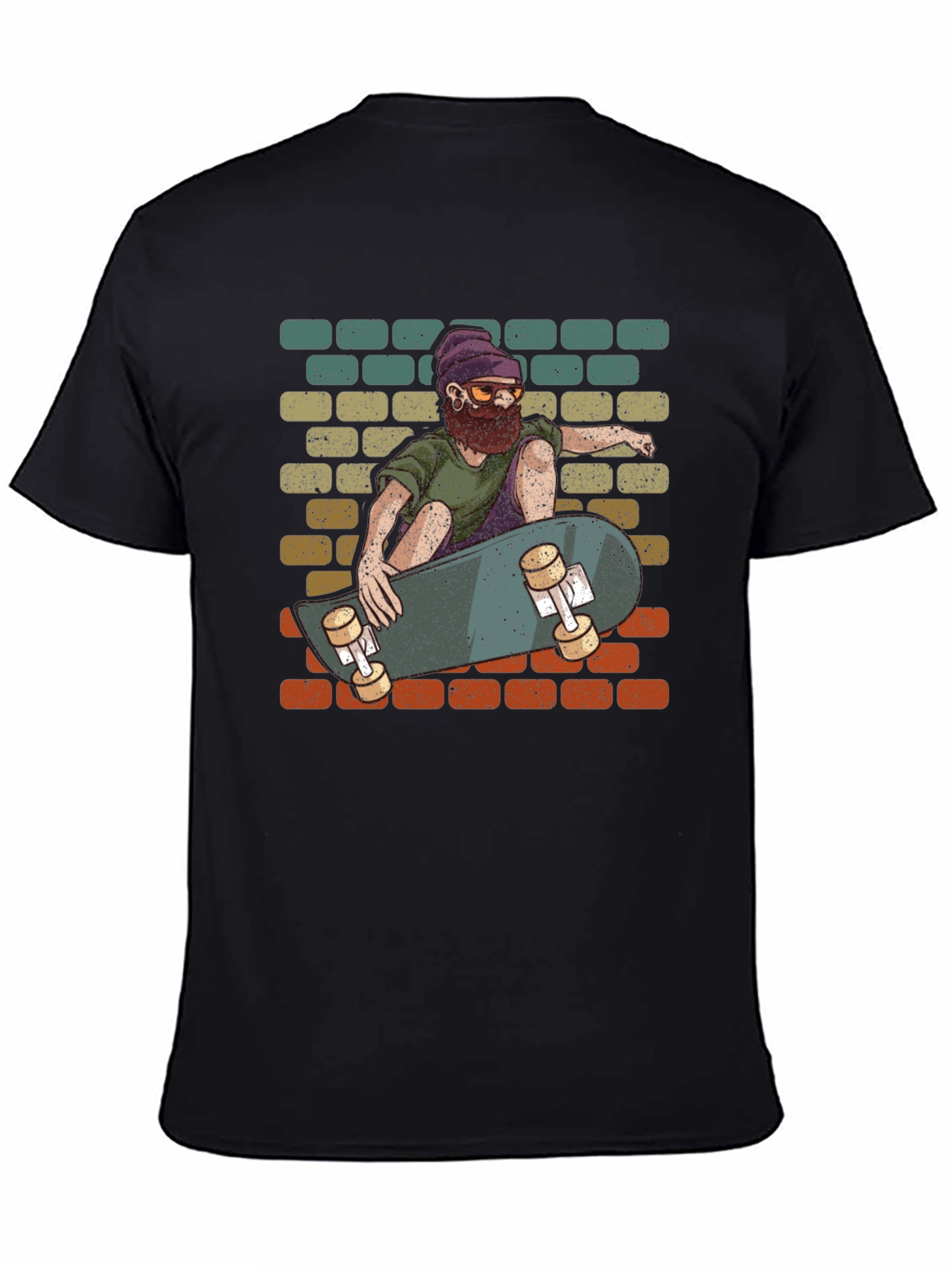 Skateboarding Dude Graphic Tee - Cool Retro Design