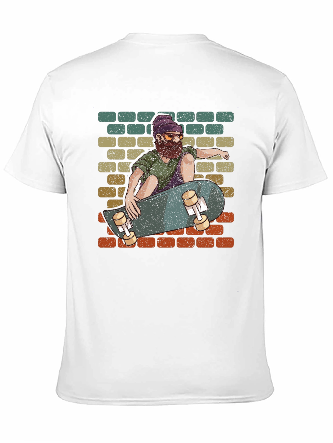 Skateboarding Dude Graphic Tee - Cool Retro Design