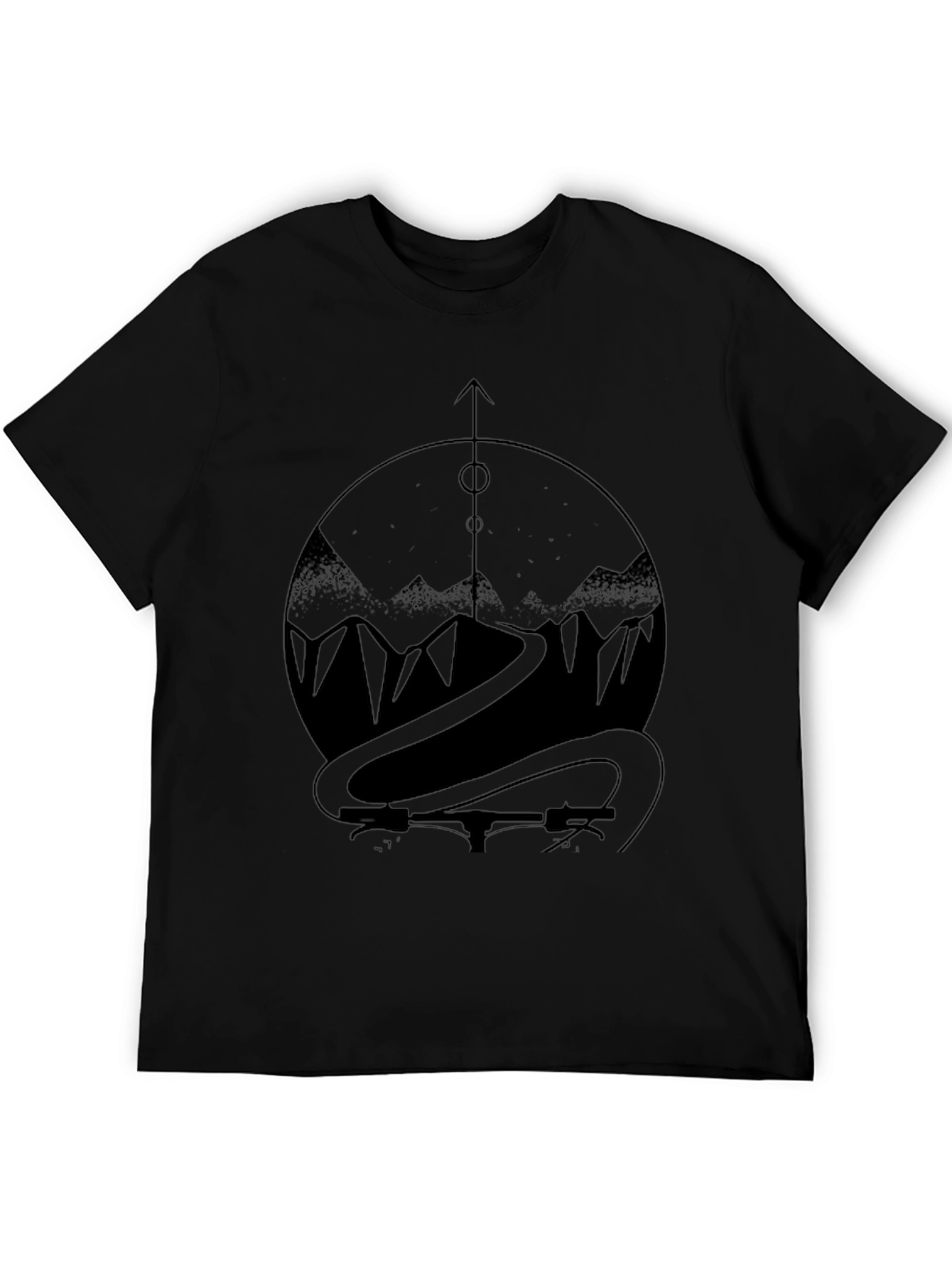 Mountain Bike Ride T-Shirt - Black Graphic Tee