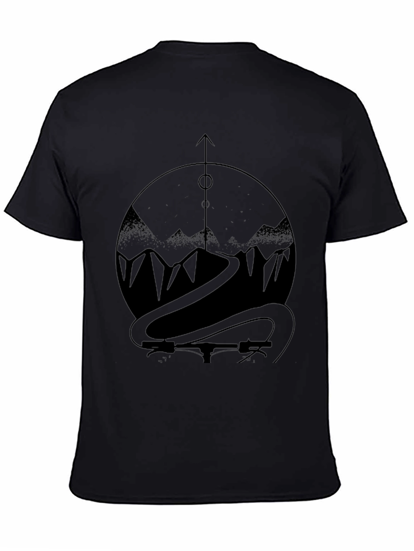 Mountain Bike Ride T-Shirt - Black Graphic Tee