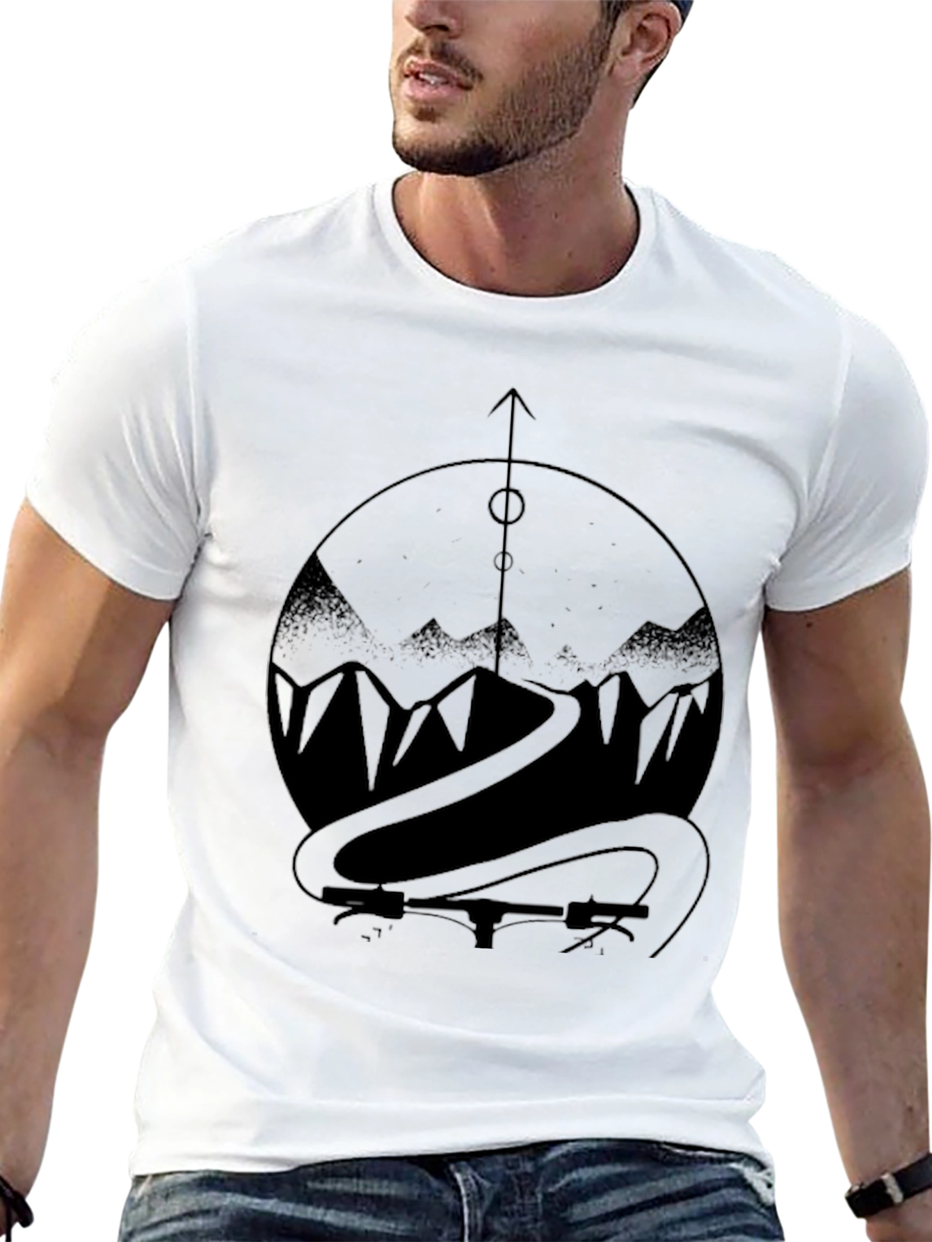 Mountain Bike Ride T-Shirt - Black Graphic Tee