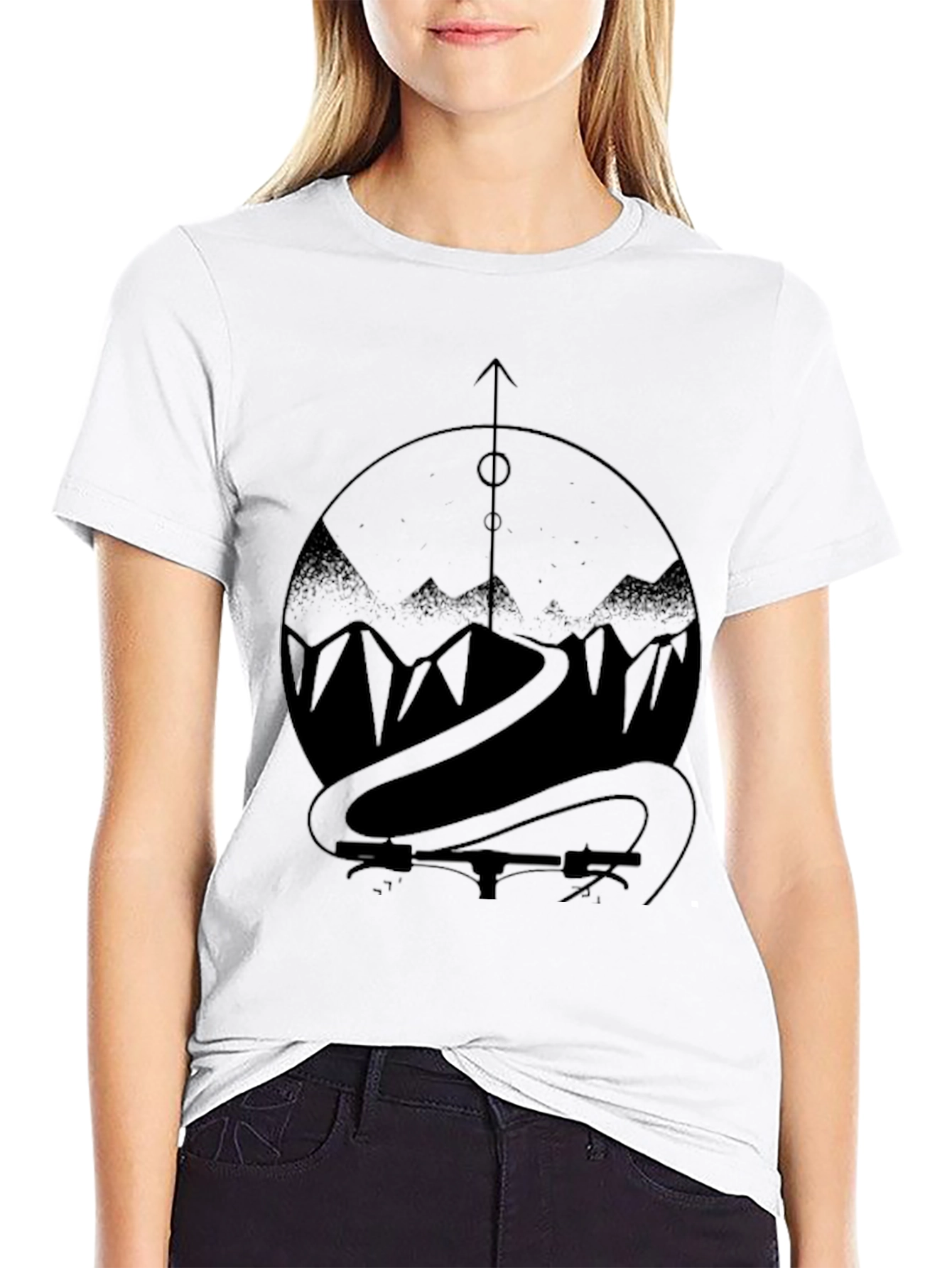 Mountain Bike Ride T-Shirt - Black Graphic Tee