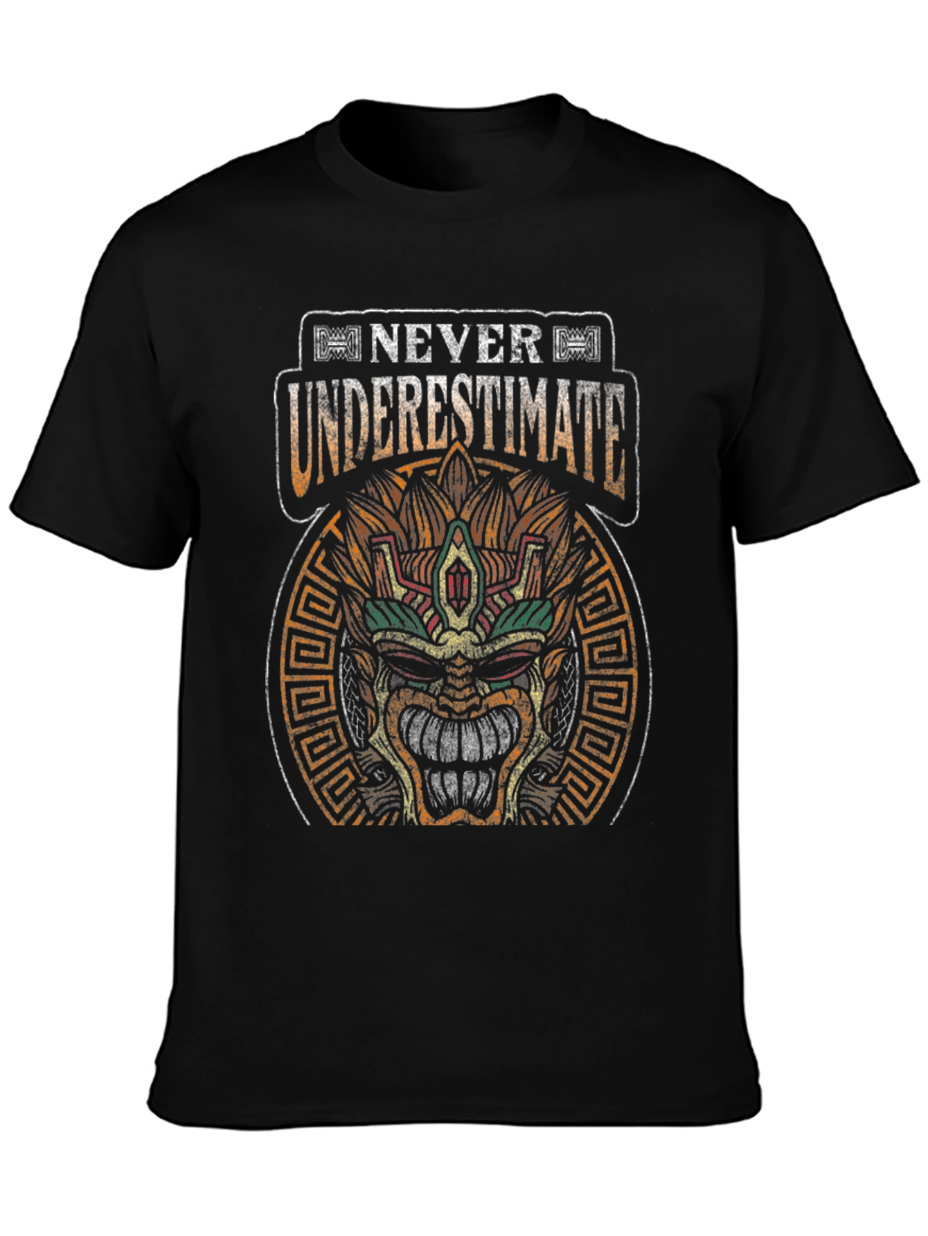 Never Underestimate T-Shirt Aztec Mayan Mask