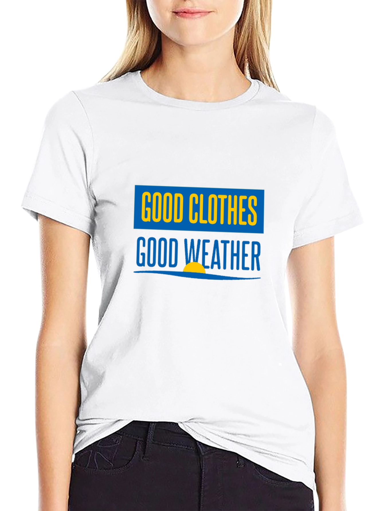 Good Clothes Good Weather Black Graphic T-Shirt