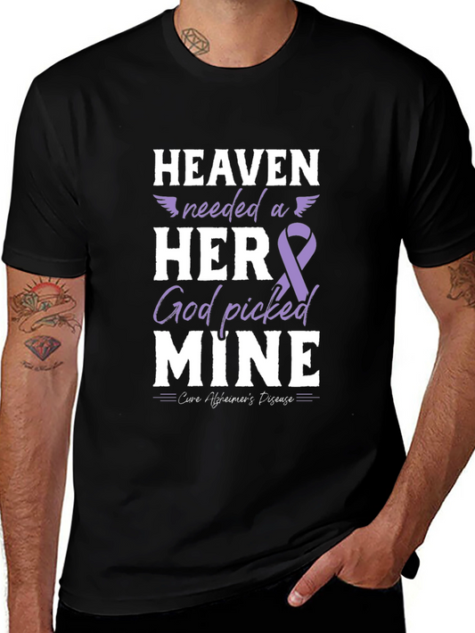 Alzheimers Awareness T-Shirt: Heaven Needed a Hero