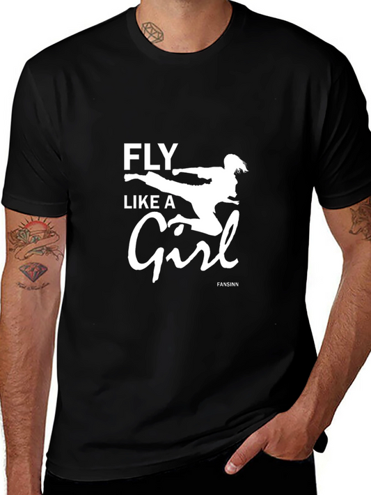 Fly Like a Girl Graphic Tee - Martial Arts Style
