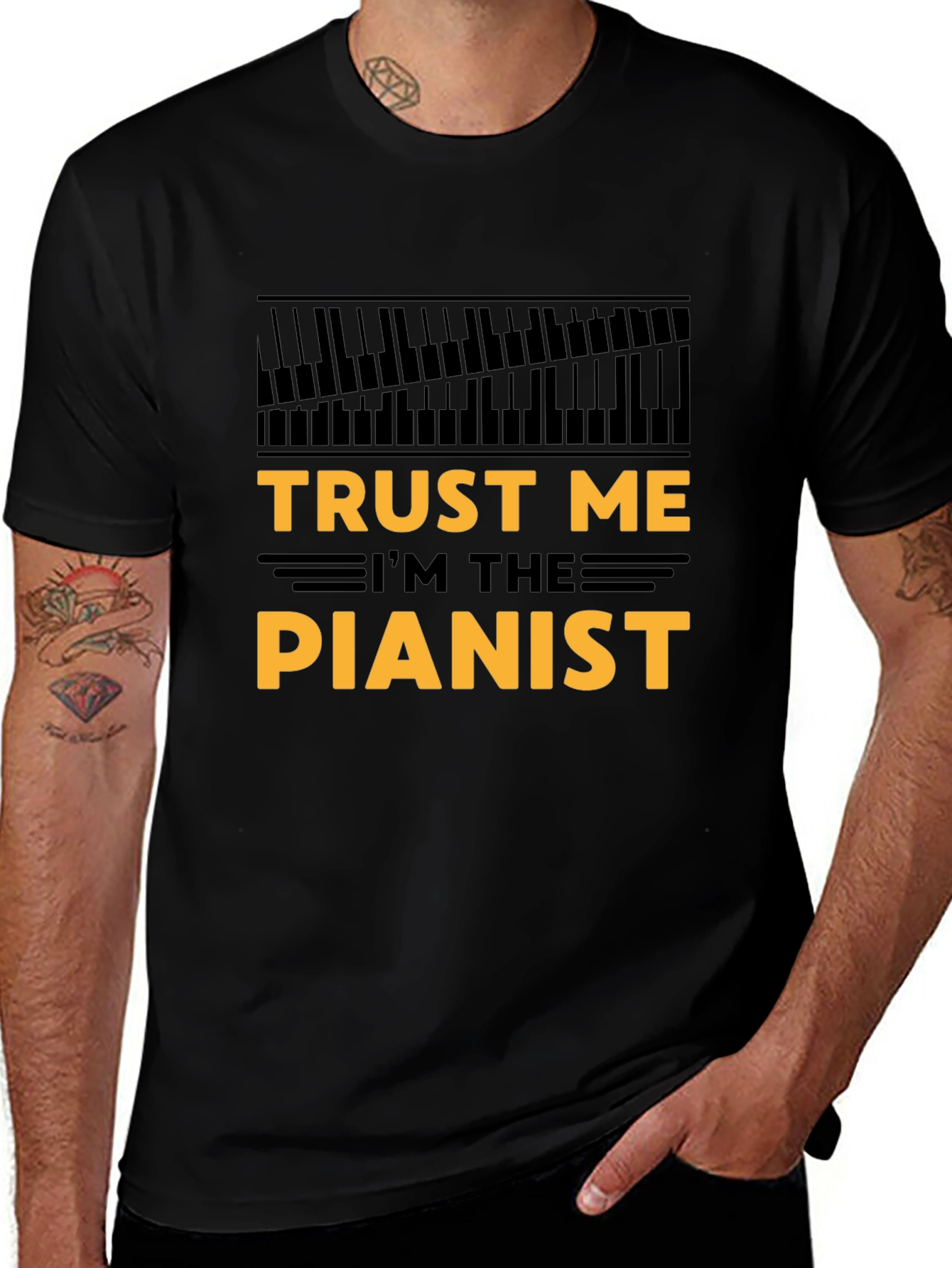 Trust Me Im The Pianist Black T-Shirt
