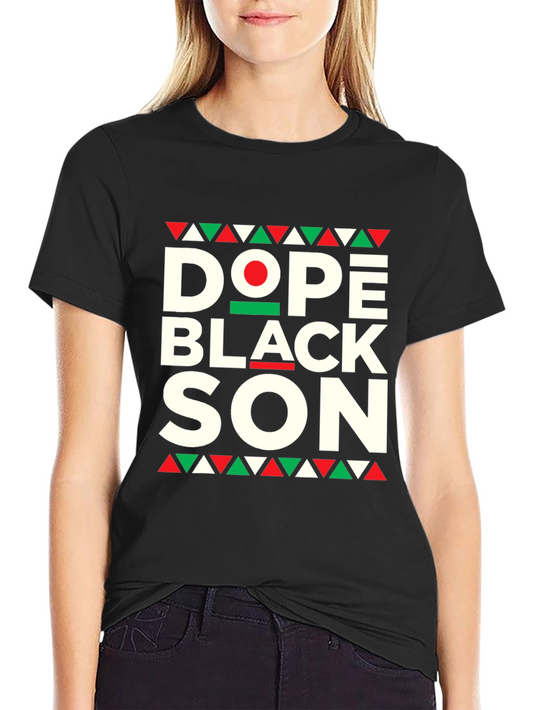 Dope Black Son T-Shirt - Pan African Colors