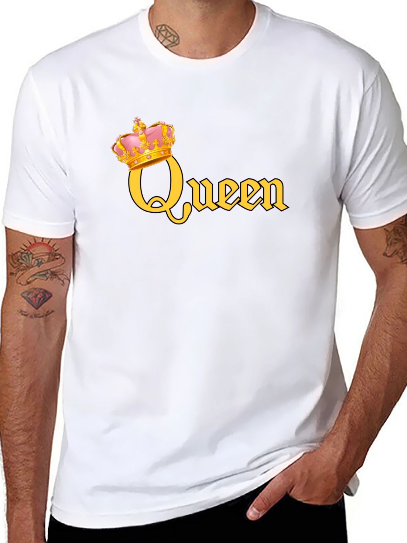 Queen Crown Graphic T-Shirt - Black
