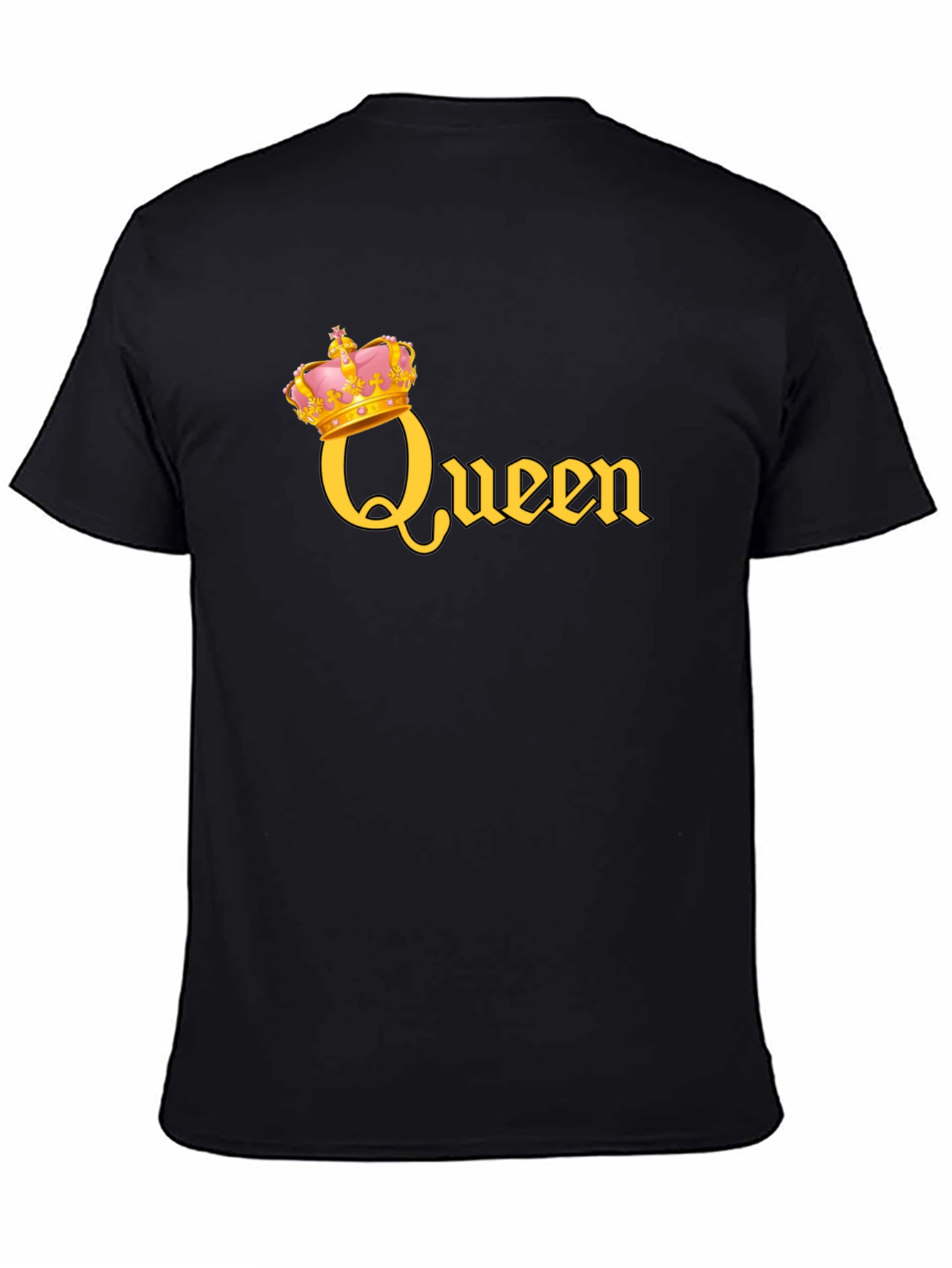 Queen Crown Graphic T-Shirt - Black