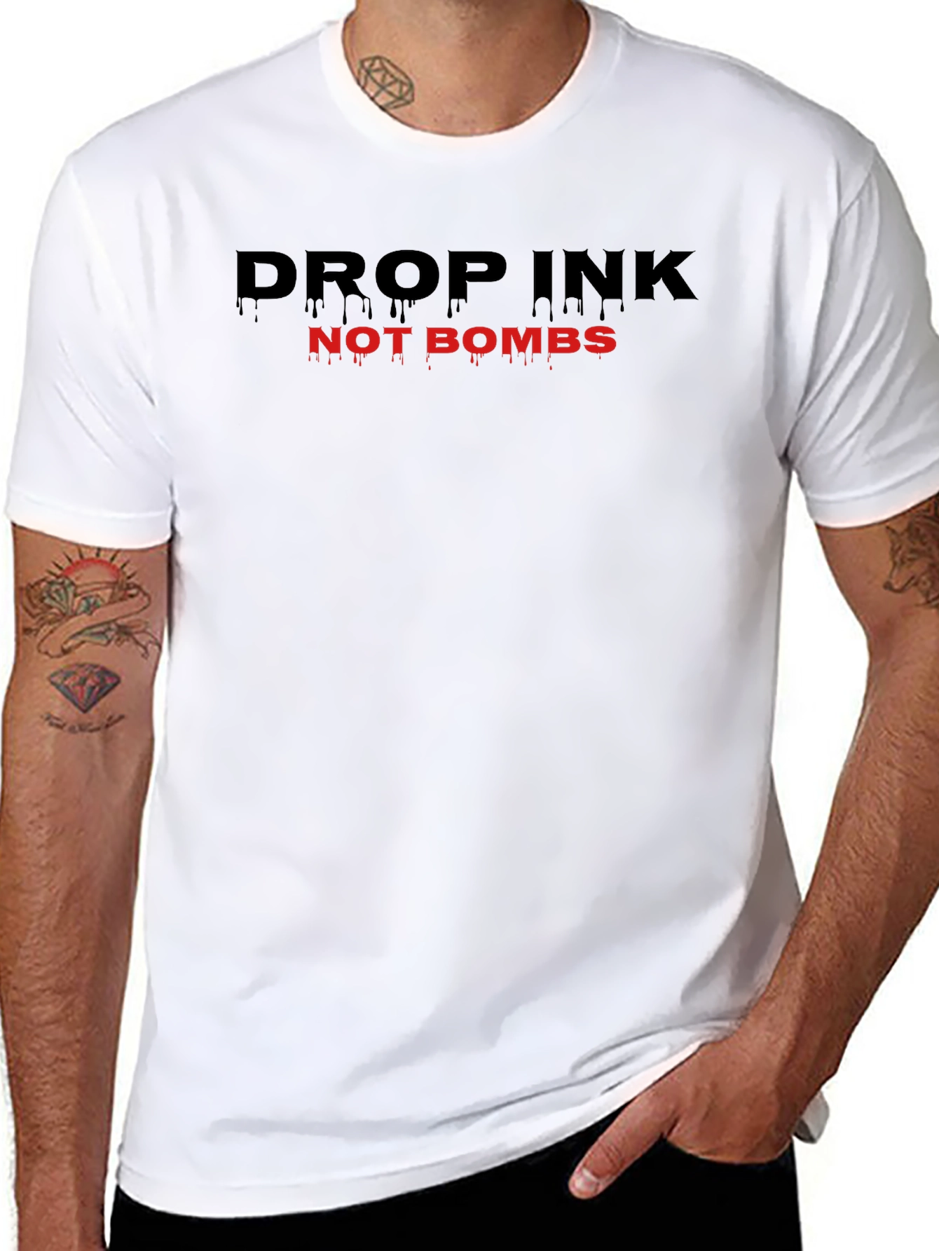 Drop Ink Not Bombs Graphic Tee