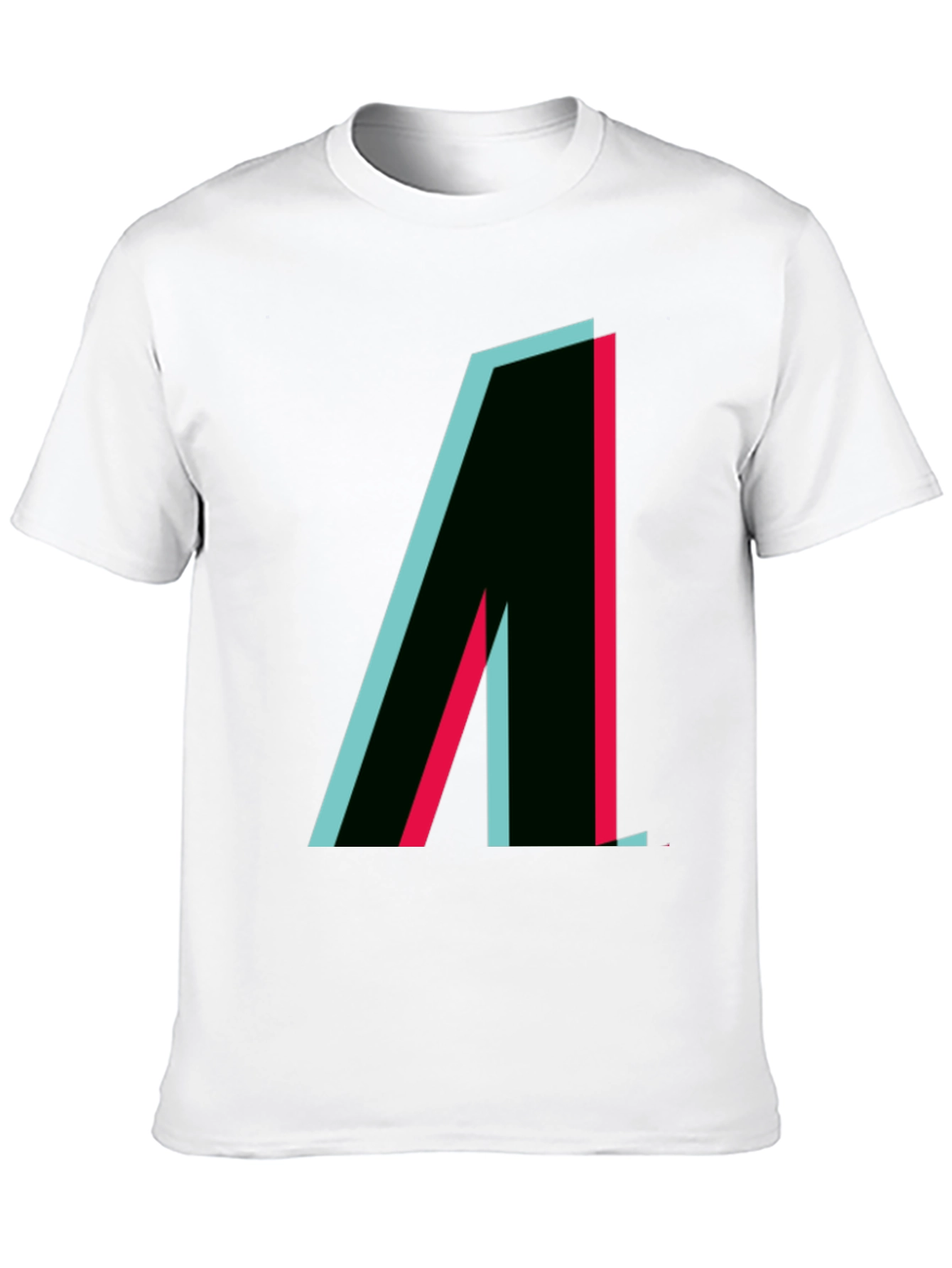 Modern Graphic Tee - Black with Geometric Design