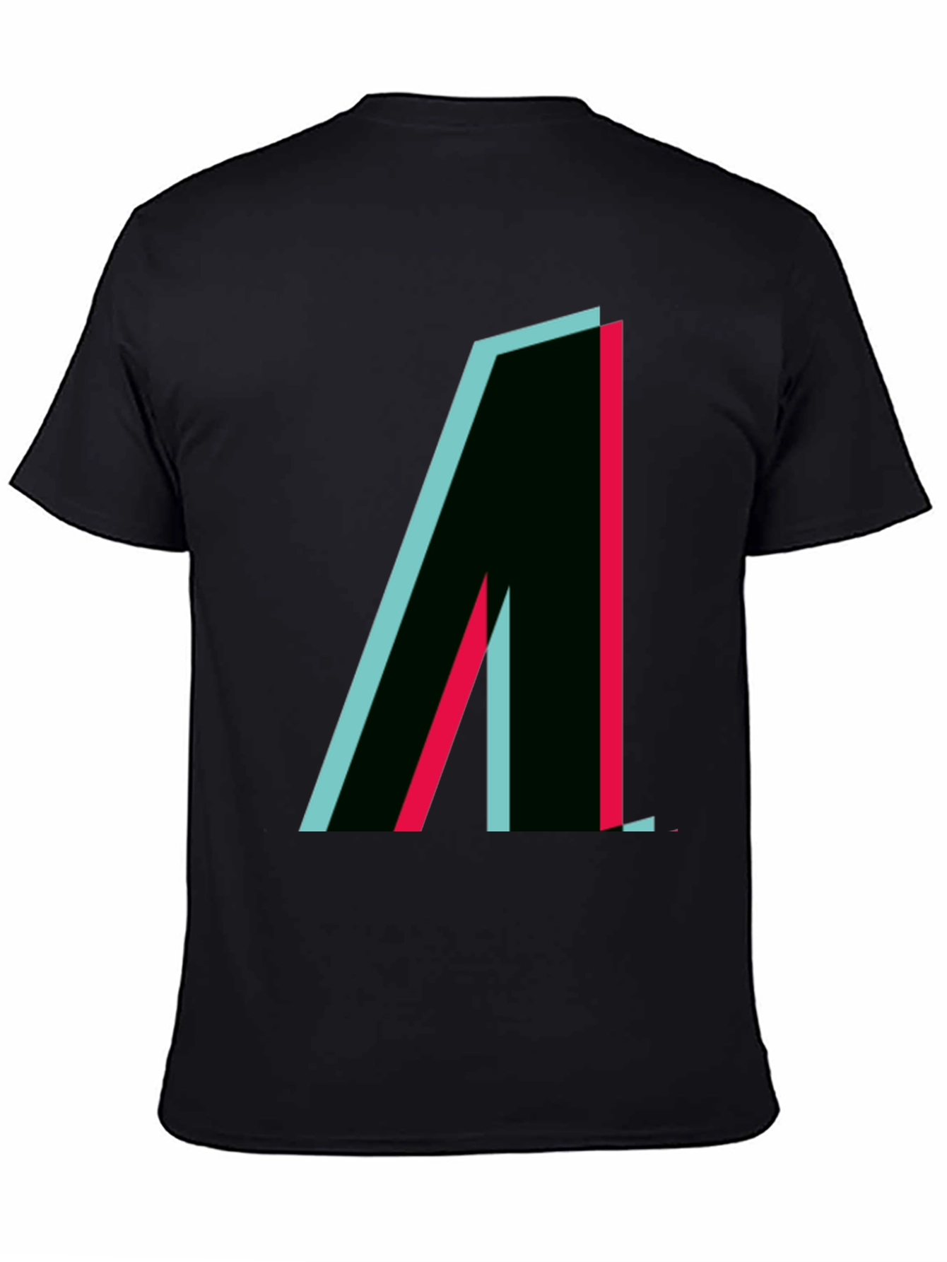 Modern Graphic Tee - Black with Geometric Design