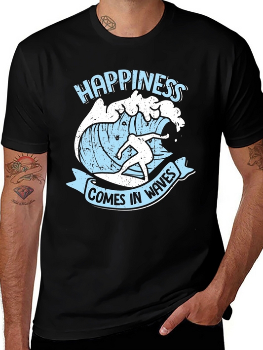 Happiness Comes in Waves Graphic Tee