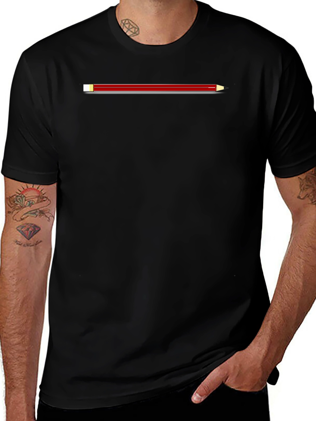 Pencil Graphic T-Shirt - Unique Design