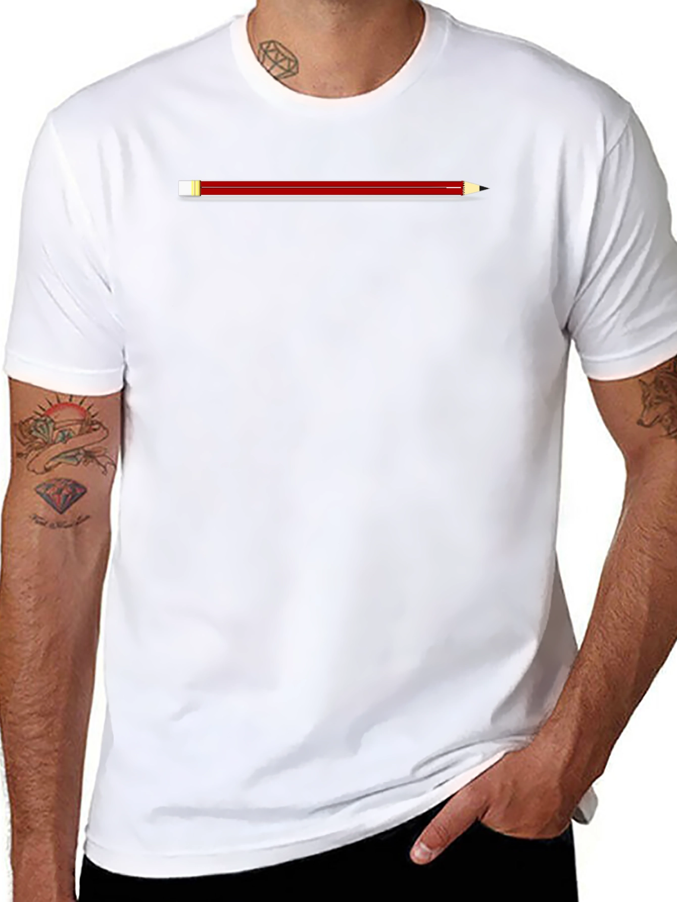 Pencil Graphic T-Shirt - Unique Design