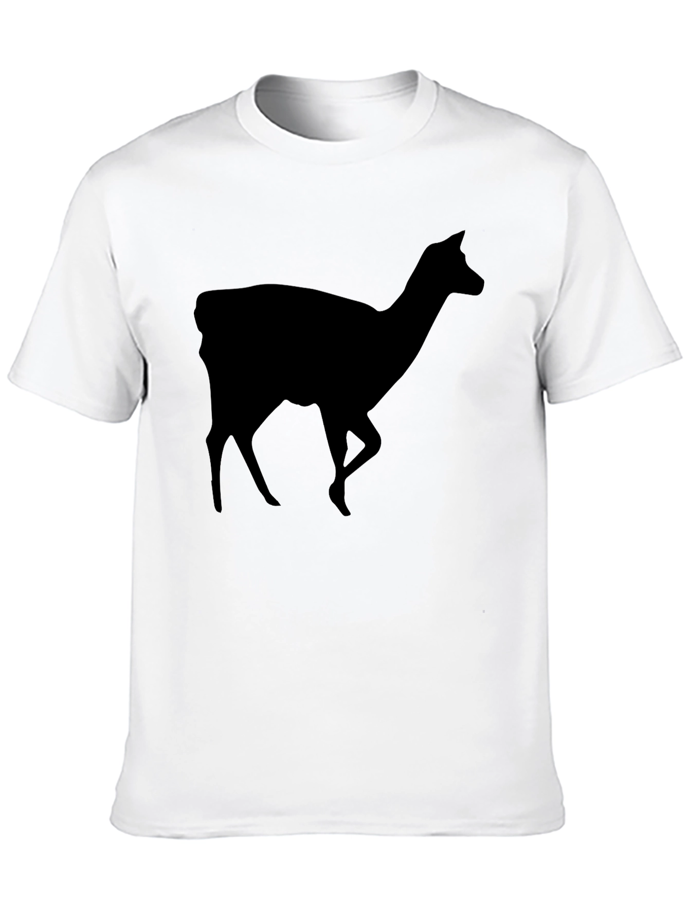 Silhouette Deer Graphic Tee - Black