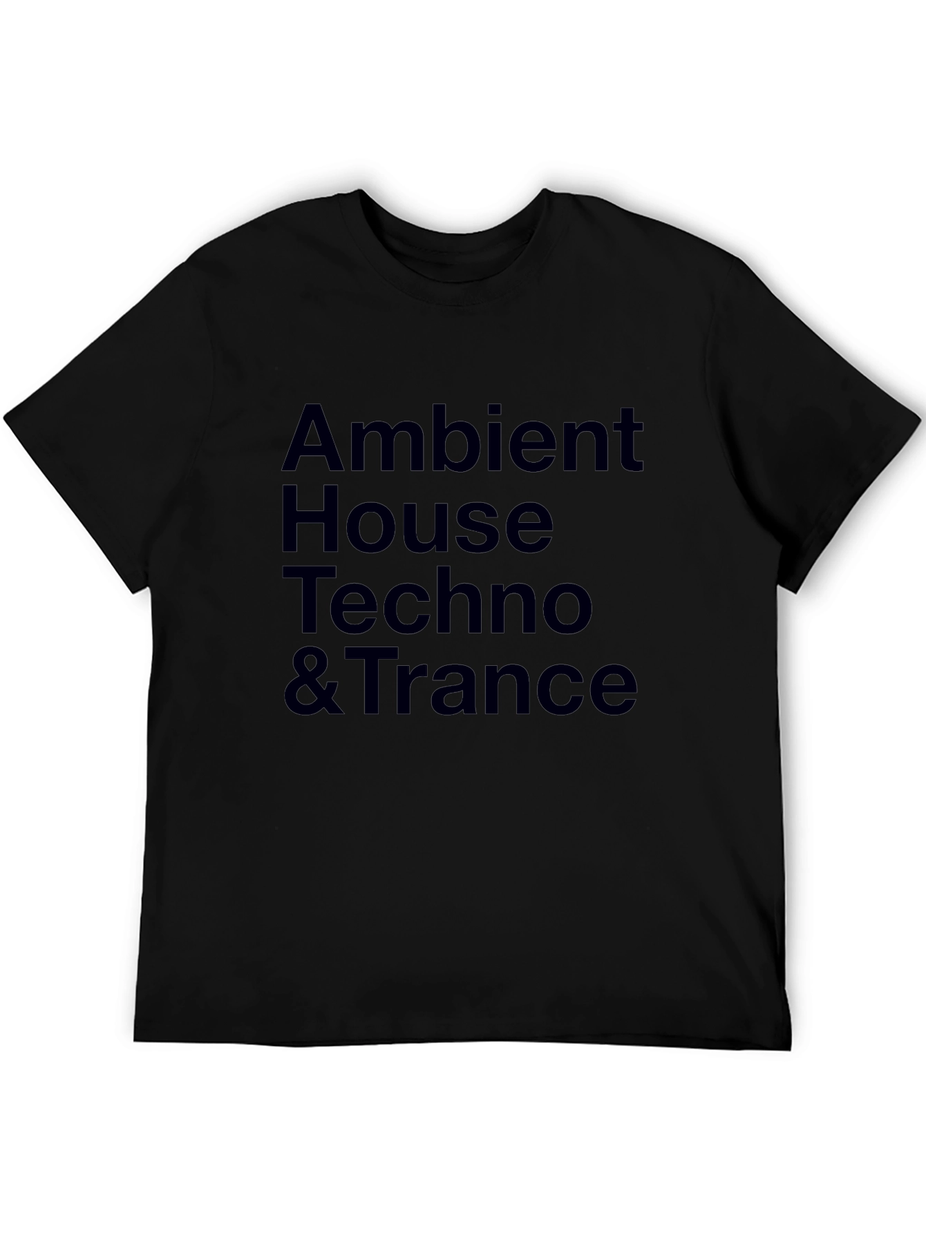 Ambient House Techno & Trance Black T-Shirt