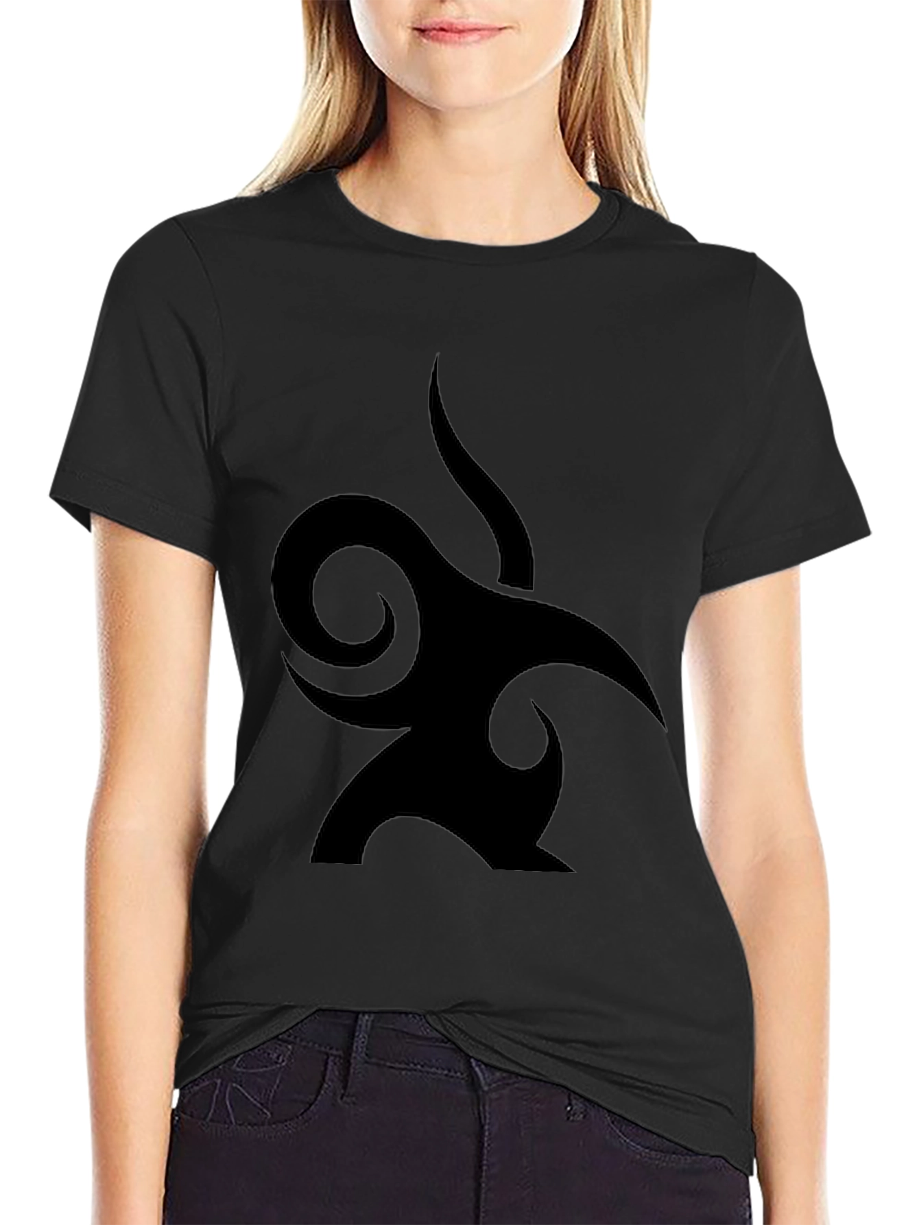 Black Tribal Graphic Tee - Modern Style