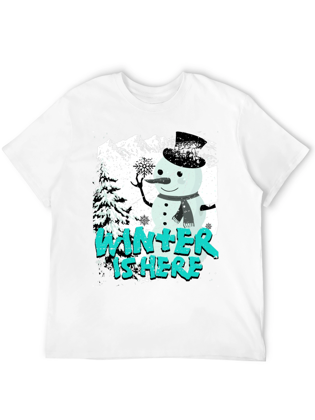 Winter Is Here Snowman Graphic Tee