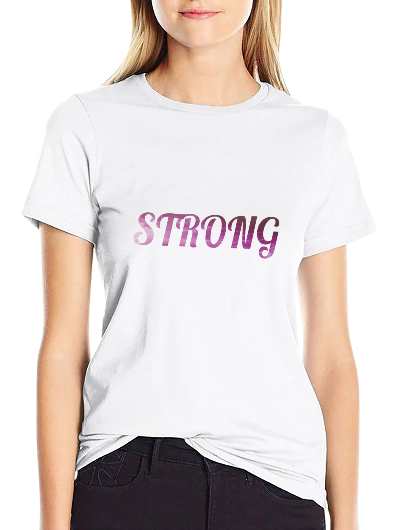 Strong Statement Tee - Black Cotton Blend