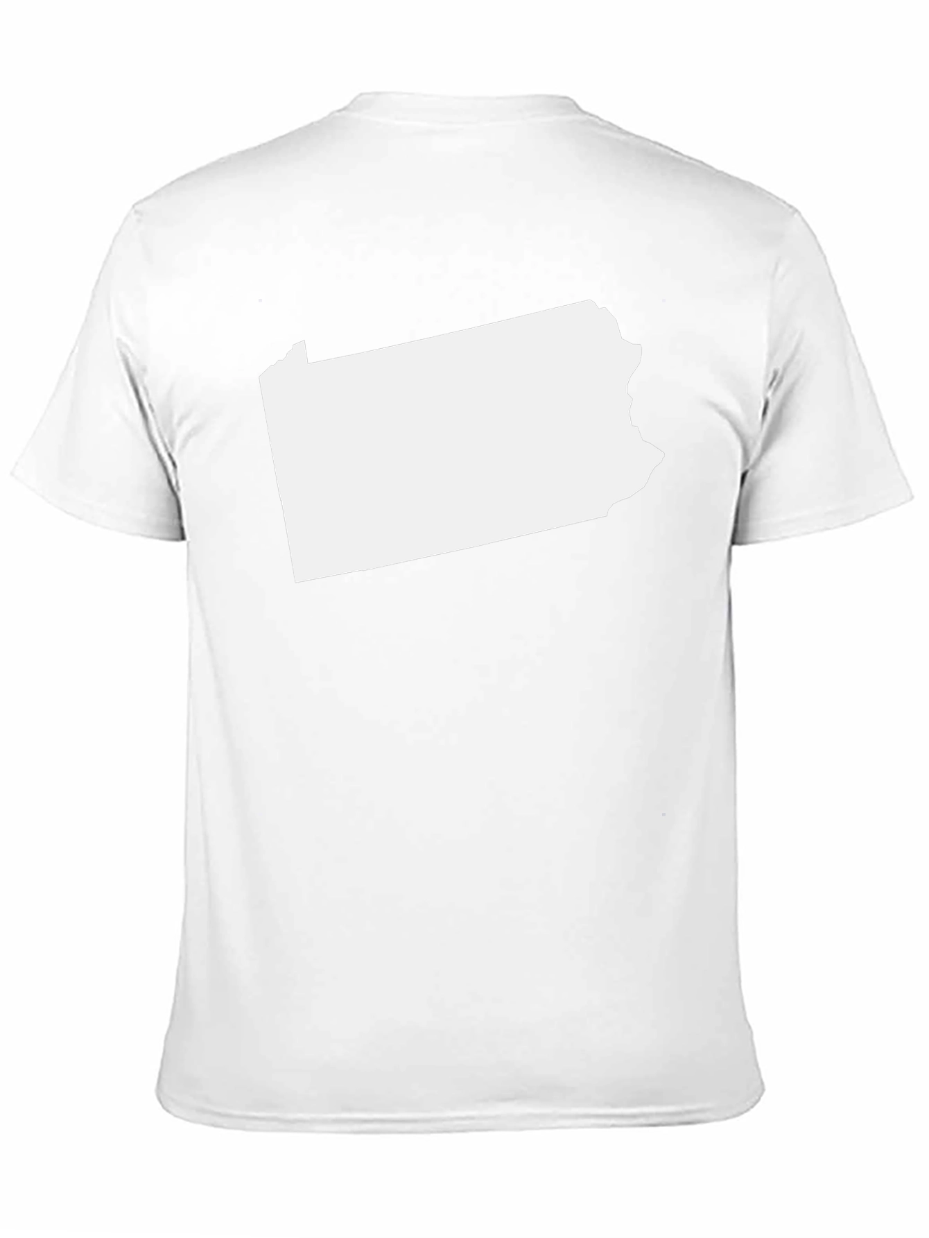 Pennsylvania State Outline T-Shirt - Black