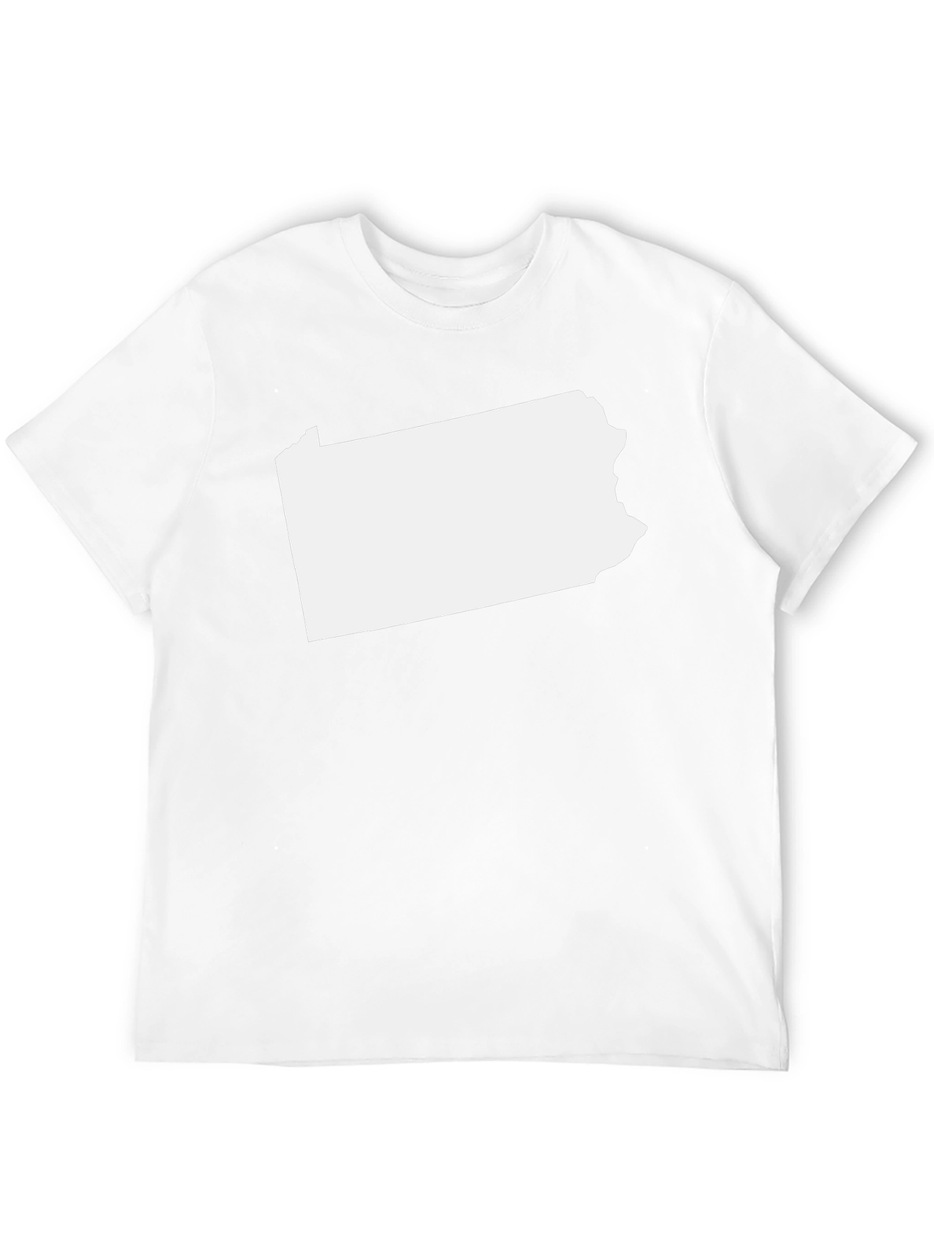 Pennsylvania State Outline T-Shirt - Black